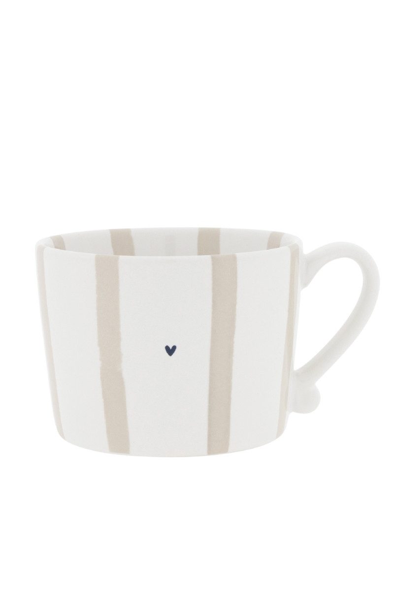 Bastion Collections Geschirr-Set Tasse - STRIPES - weiß
