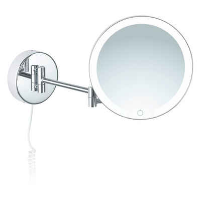 Libaro Kosmetikspiegel Ravenna, LED Kosmetikspiegel 7x Vergrößerung Dimmer Auto-off weißes Kabel