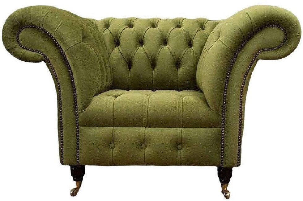 Xlmoebel Chesterfield-Sessel Chesterfield Stil Sessel Sofa Polsterung Luxus Stoff Sofas (1-St., Sessel), Hergestellt in Europa