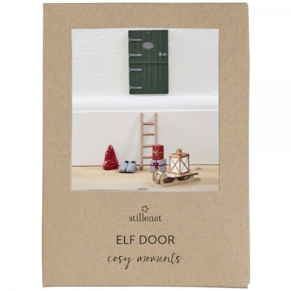 Ib Laursen Weihnachtsbaumkugel Ib Laursen Wichteltür Stillenat Grün (7-teilig)