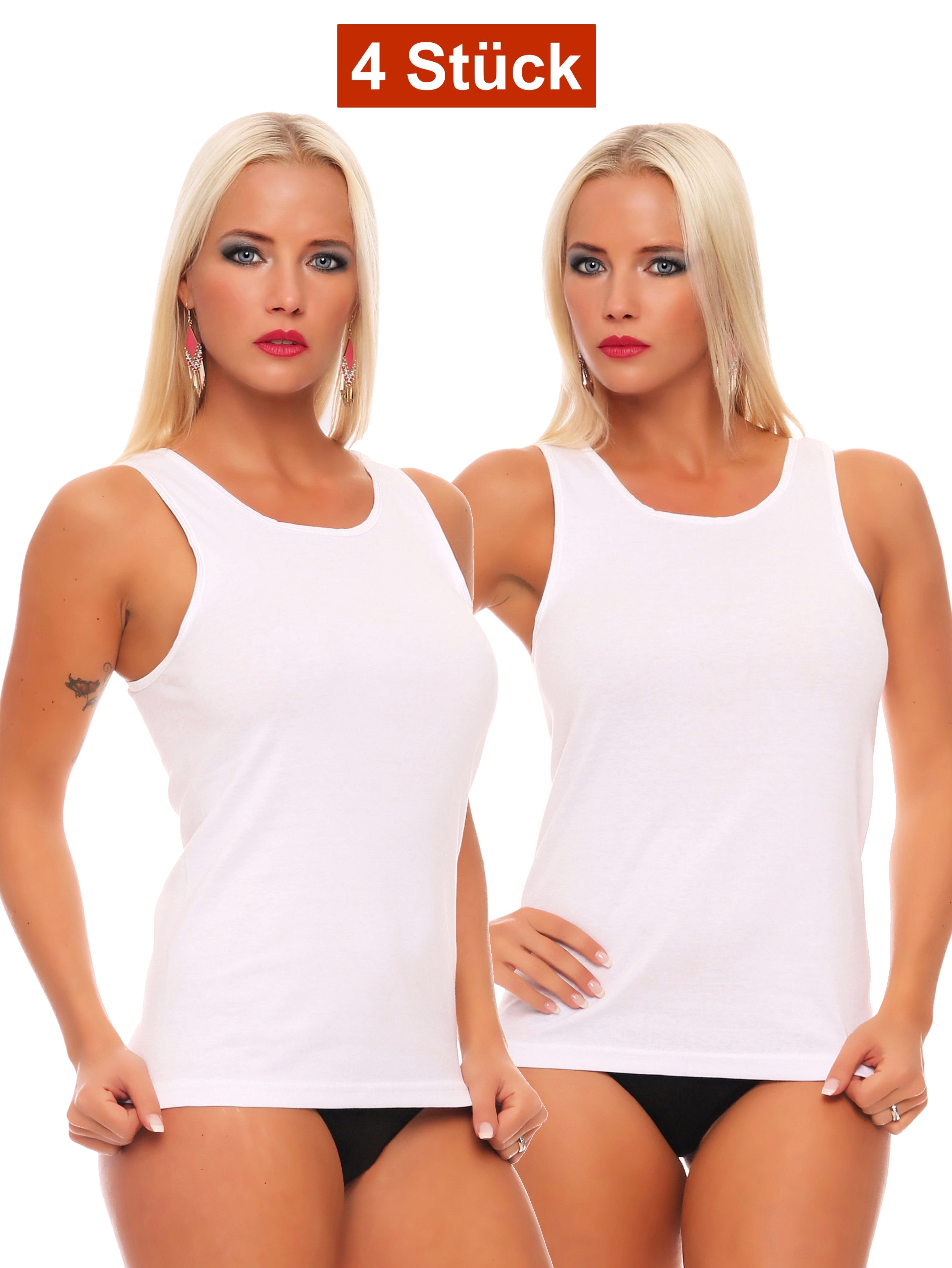 Cocain underwear Unterhemd Damen Unterhemd Vollachsel Spaghetti weiss schwa günstig online kaufen