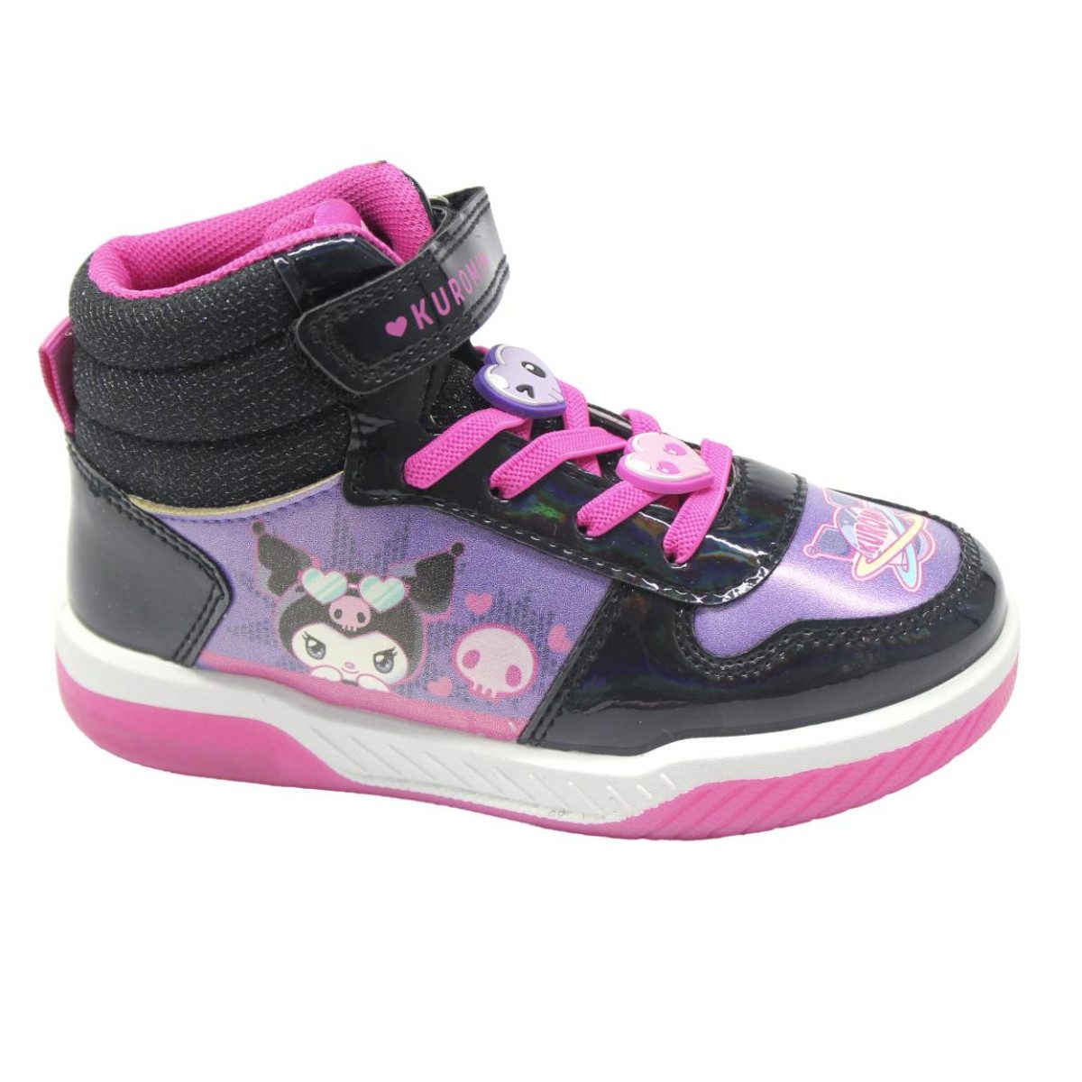 Kuromi Kinder mit Licht im Basketball Stil Ideal Spielen Ausflüge Schule Sneaker (Packung)