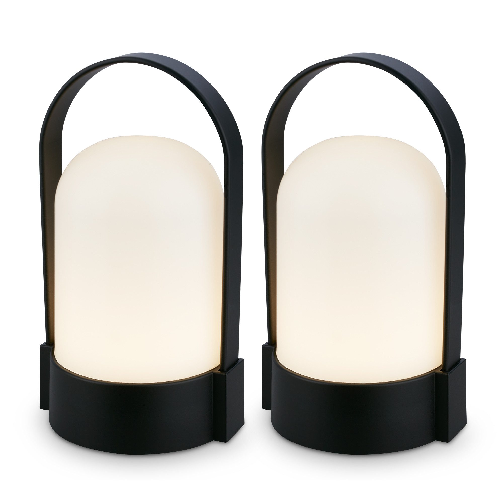 Briloner Leuchten Tischleuchte LED Tischlampe Warmweiß Akku dimmbar Indoor Outdoor, Multipack, LED fest integriert, 3000K - Warmweiß