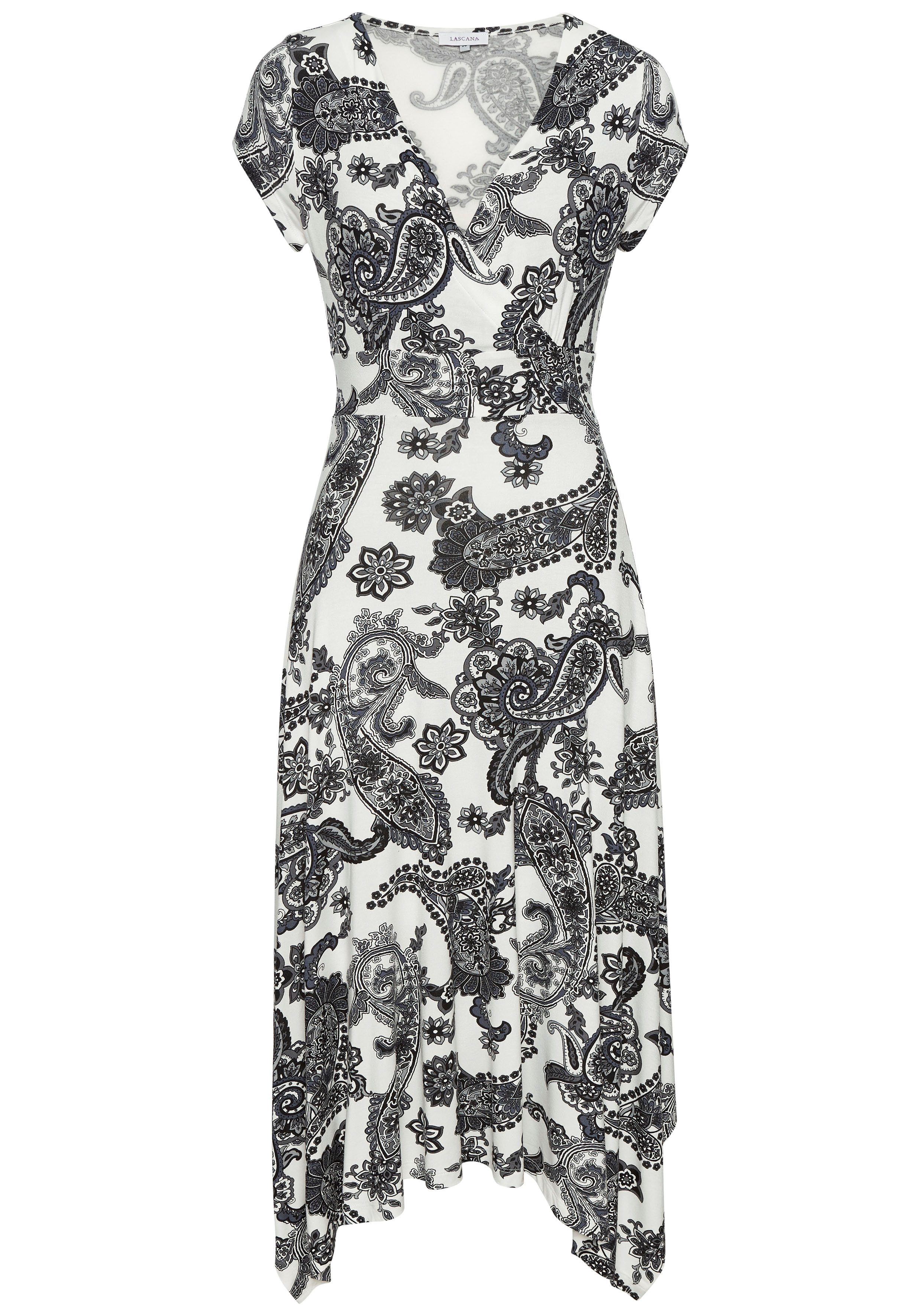 LASCANA Sommerkleid mit Zipfelsaum und Schleife günstig online kaufen
