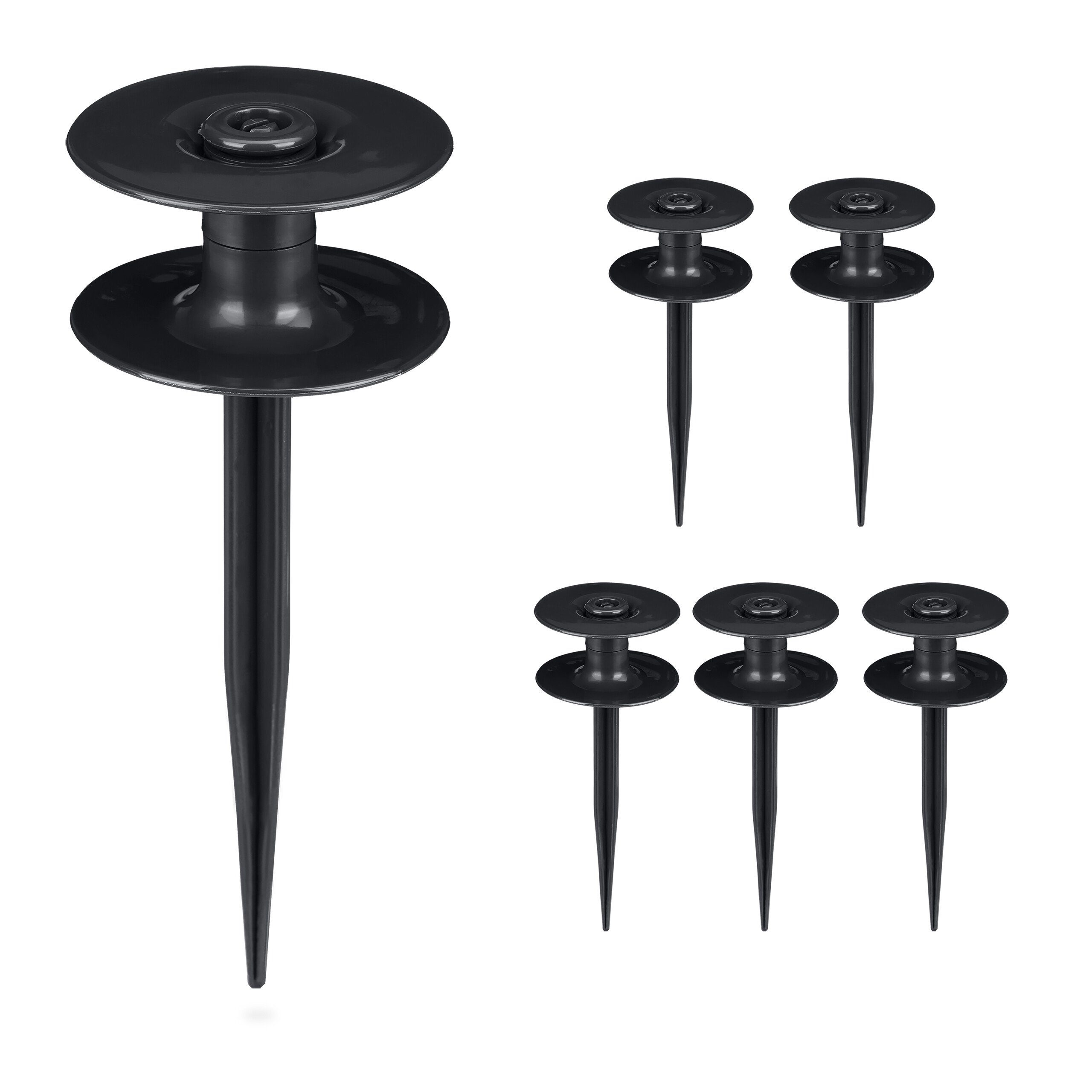 relaxdays Schlauchhalterung Schlauchführung Gartenschlauch 6er Set