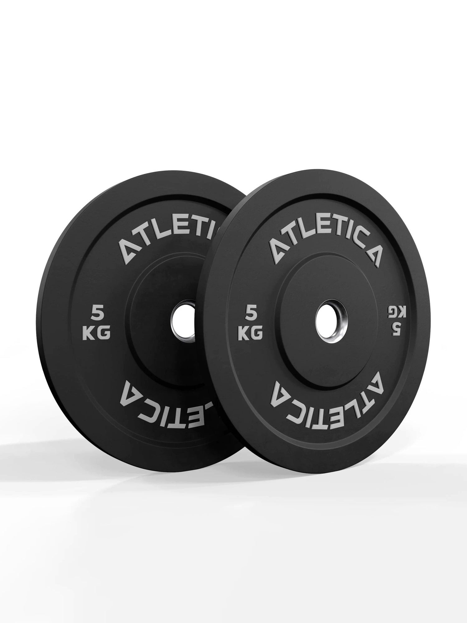 ATLETICA Hantelscheiben Bumper Plates, Paar, Ø 50 mm Edelstahlring, 5 kg, (2-tlg)