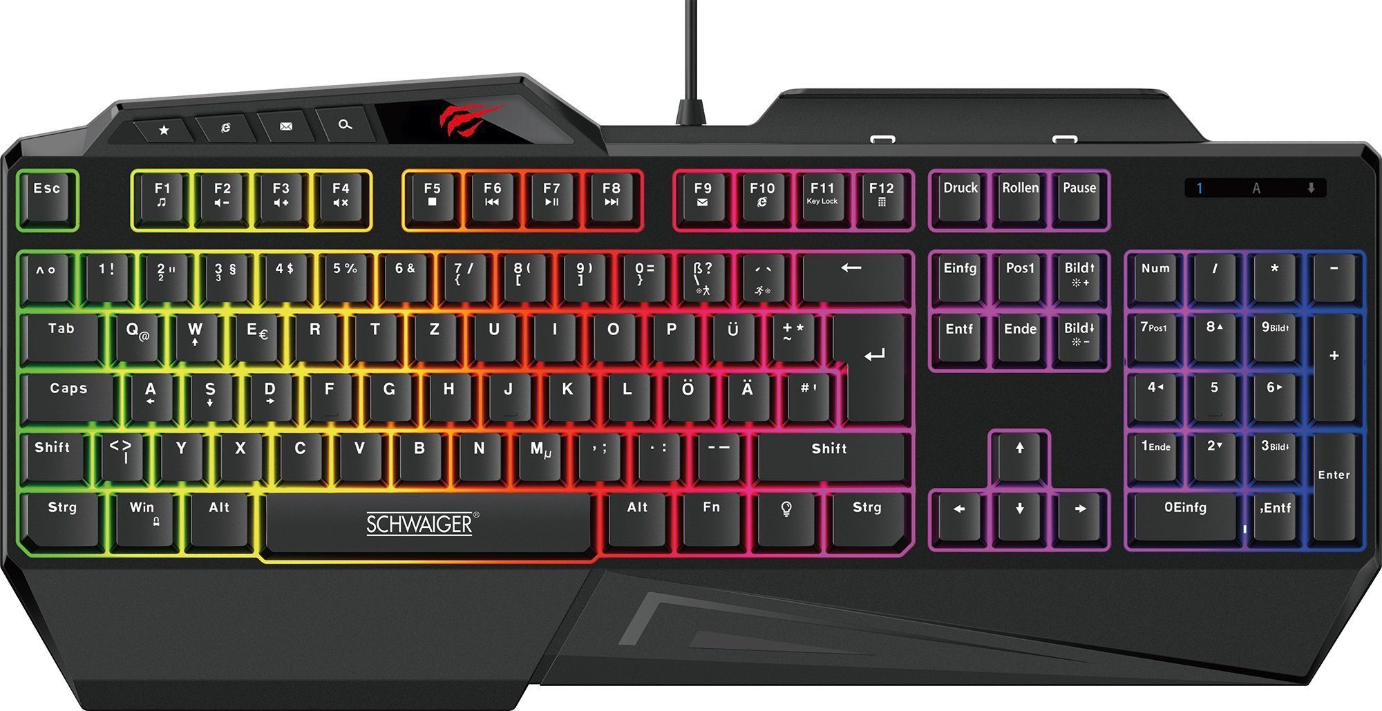 Schwaiger GT108 Gaming-Tastatur (RGB Beleuchtung)