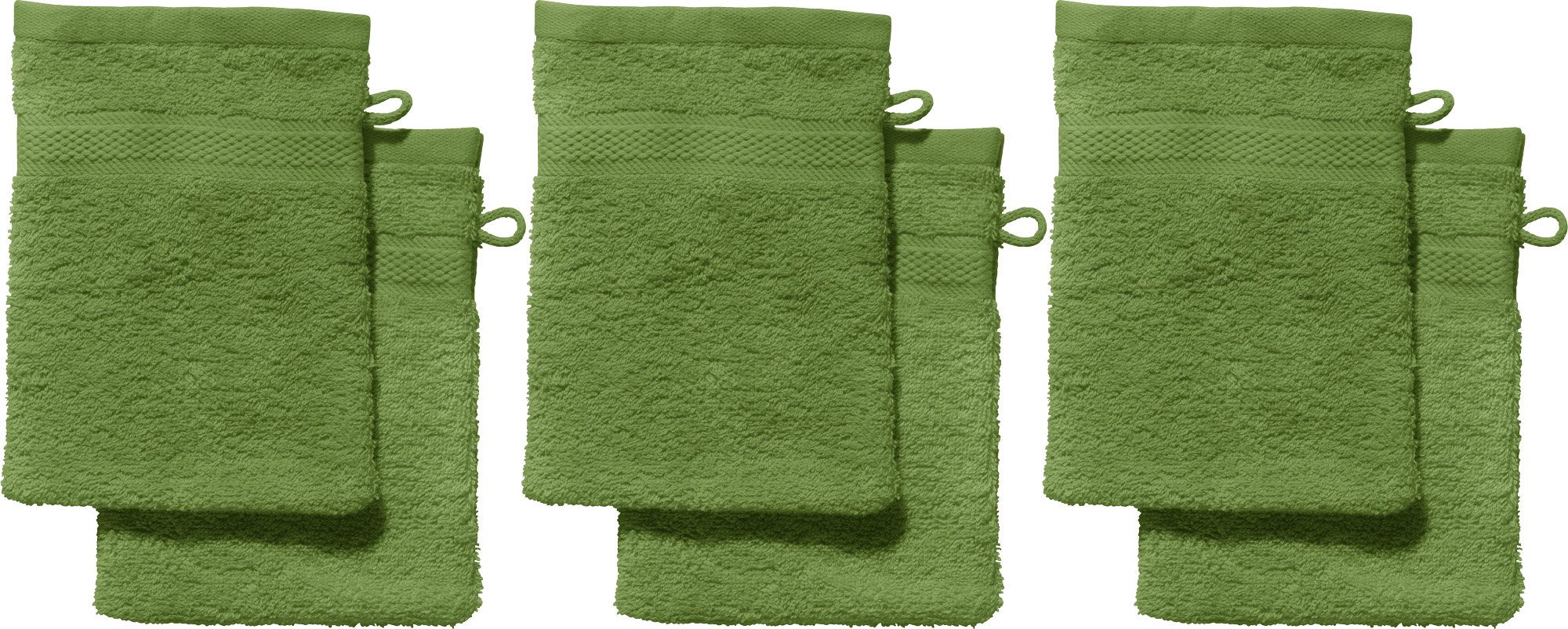 REDBEST Waschhandschuh Waschhandschuh "Chicago" 6er-Pack, Frottier, Walk-Frottier Uni