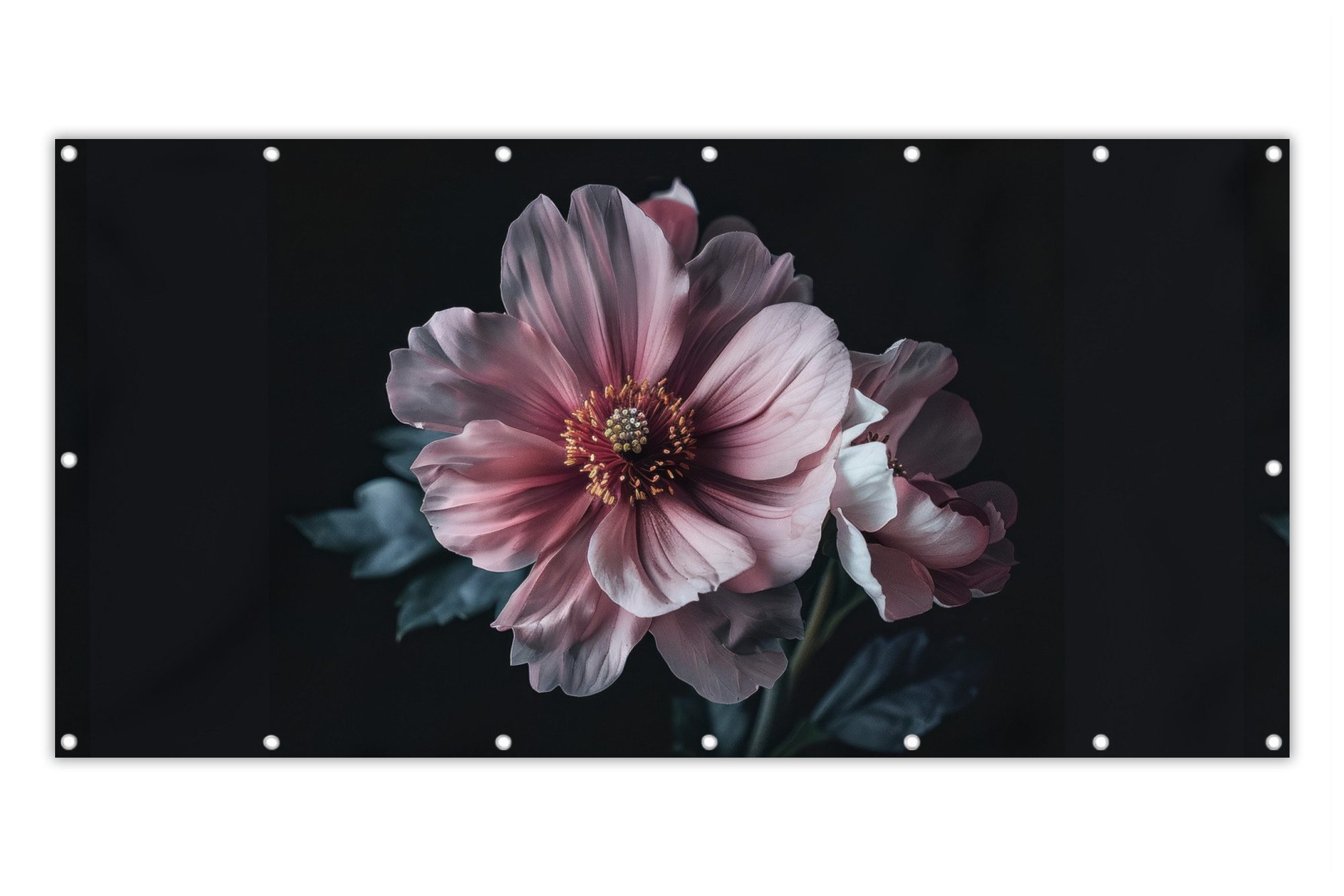 MuchoWow Balkonsichtschutz Blume - Rosa - Botanisch (1-St) Balkon Sichtschutz 90x200, Windschutz für Zaun PVC, 200x90 cm