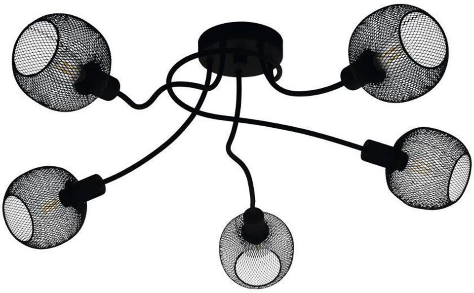 EGLO Deckenleuchte WRINGTON, ohne Leuchtmittel, Leuchtenarme in Form und  Position verstellbar