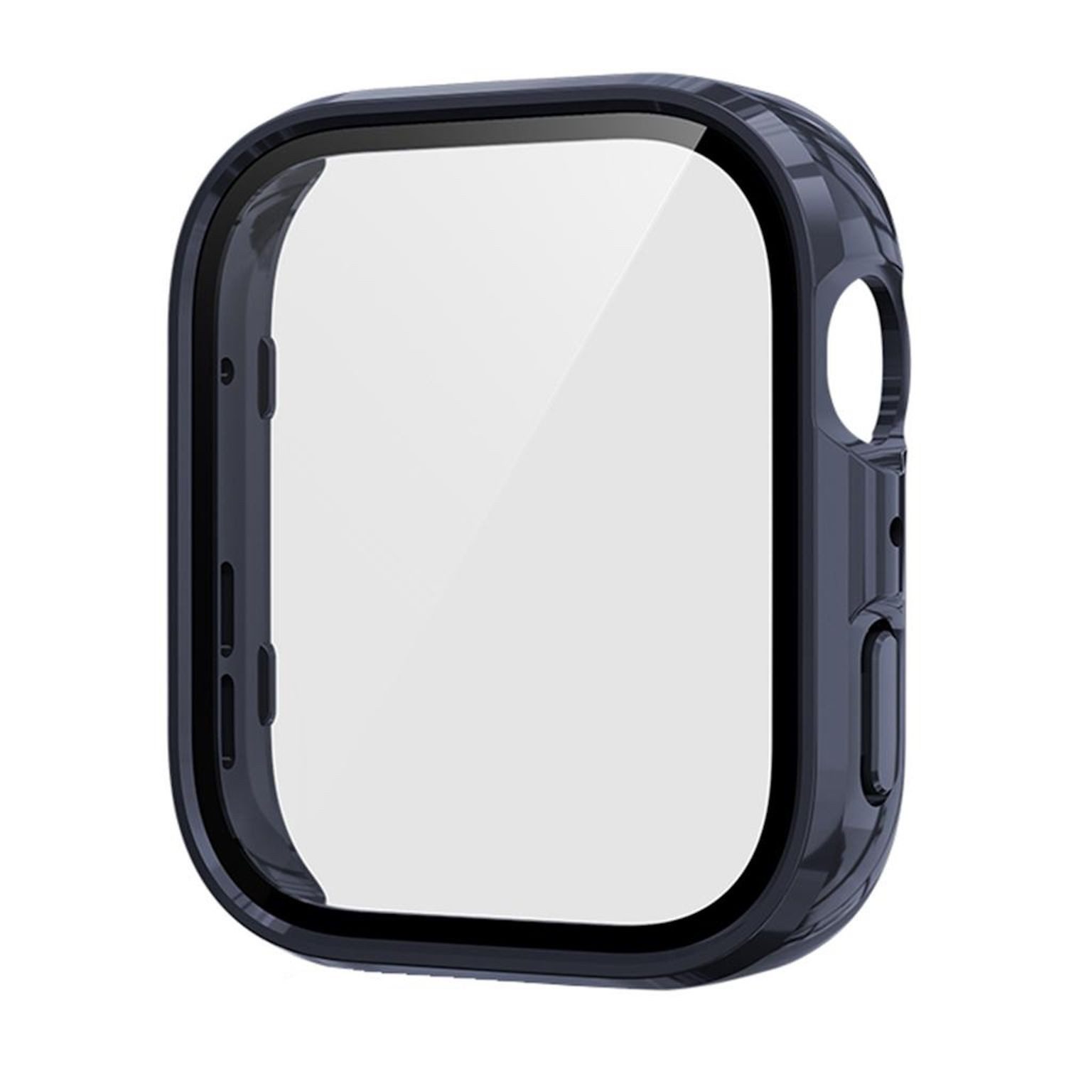 Wigento Smartwatch-Hülle Für Huawei Watch Fit 4 Kunststoff Watch PC Hülle + 9H Hart Glas Blau, Schutzhülle aus PC + Hart Glas für Rundumschutz