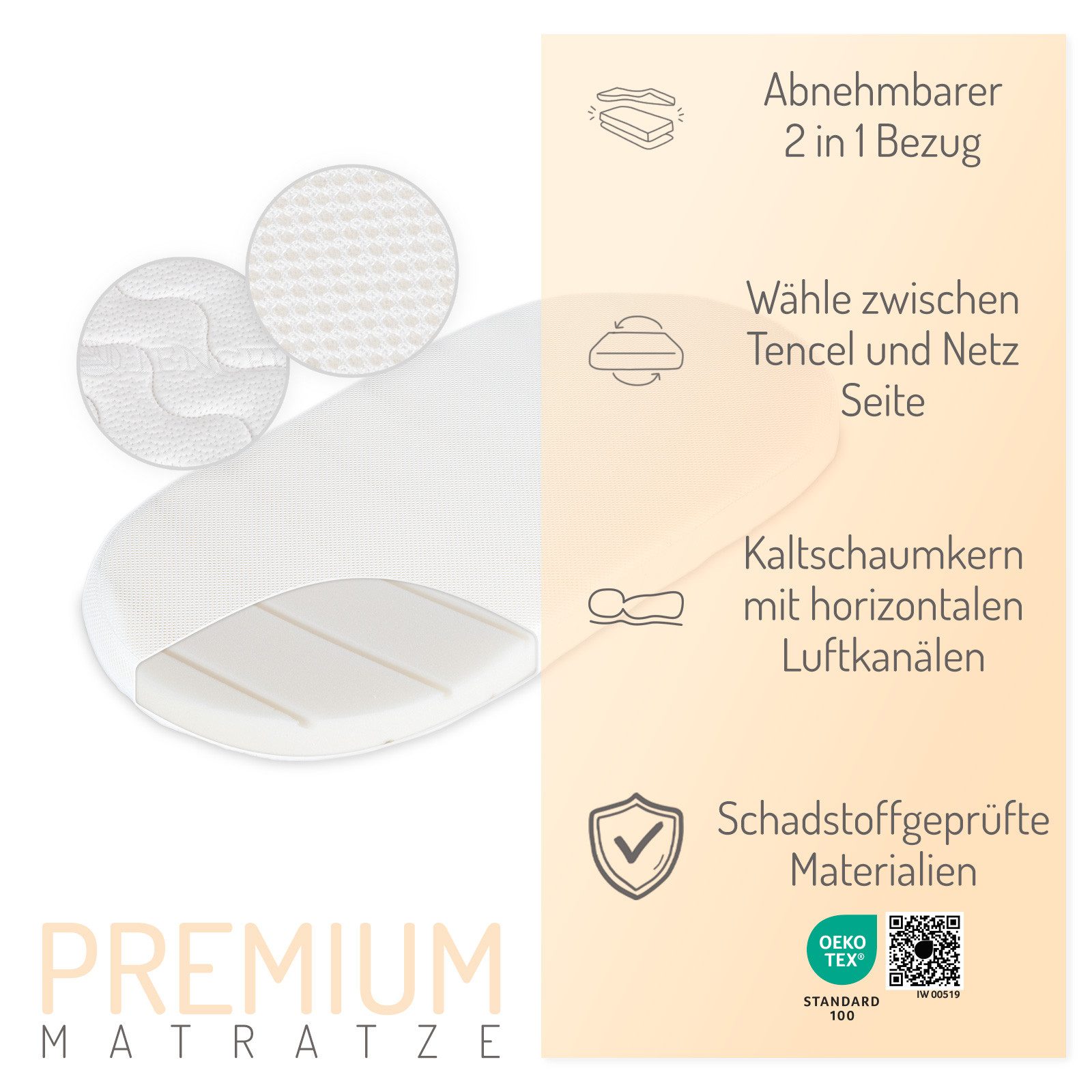 FabiMax Stubenwagen weiß lackiert, Komplettset
