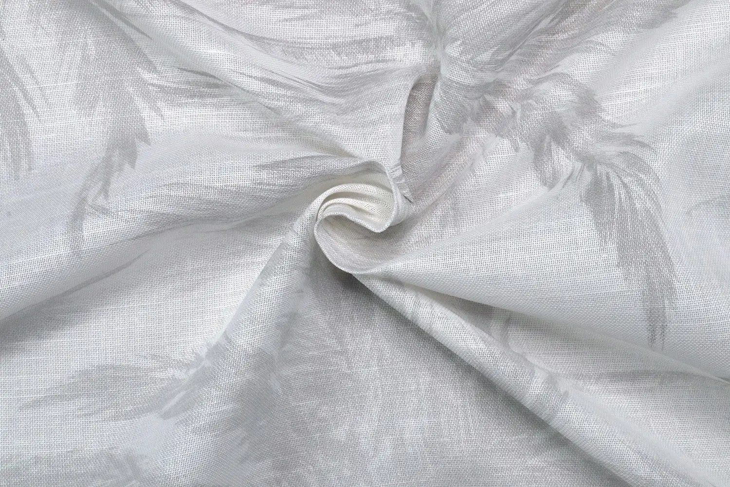 Stofferia Stoff Gardinenstoff Voile Halbtransparent Miami Hellgrau, Meterware