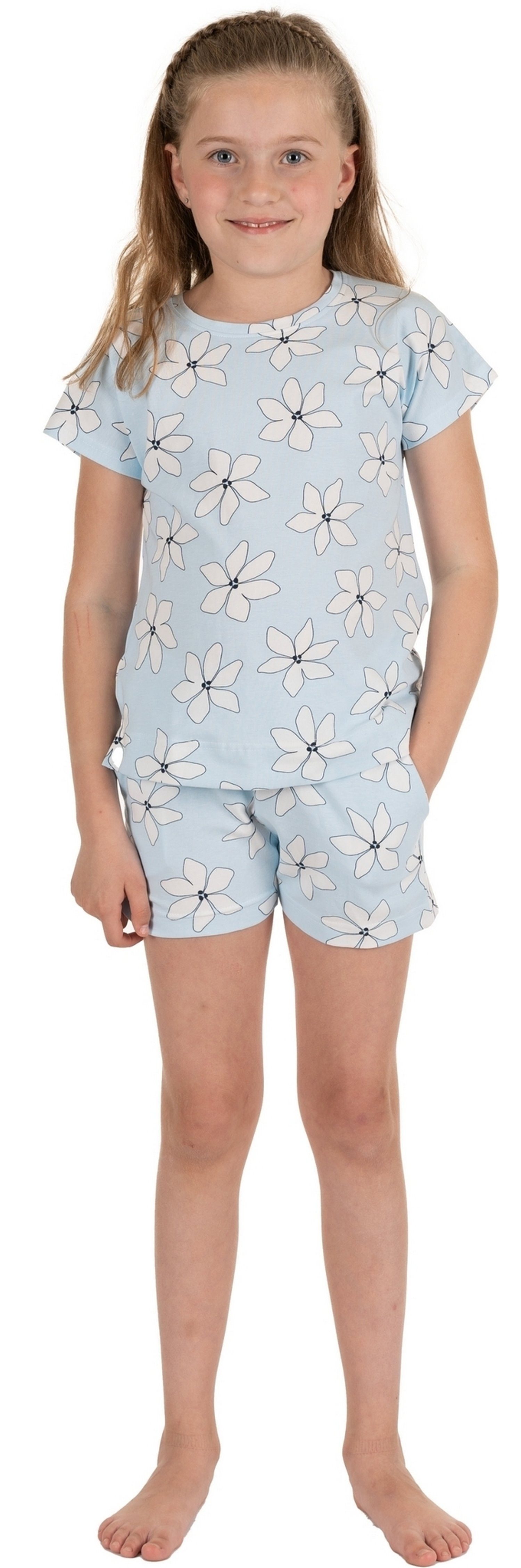 Rebelle Shorty Mädchen Schlafanzug kurz (2 tlg) Blumen allover