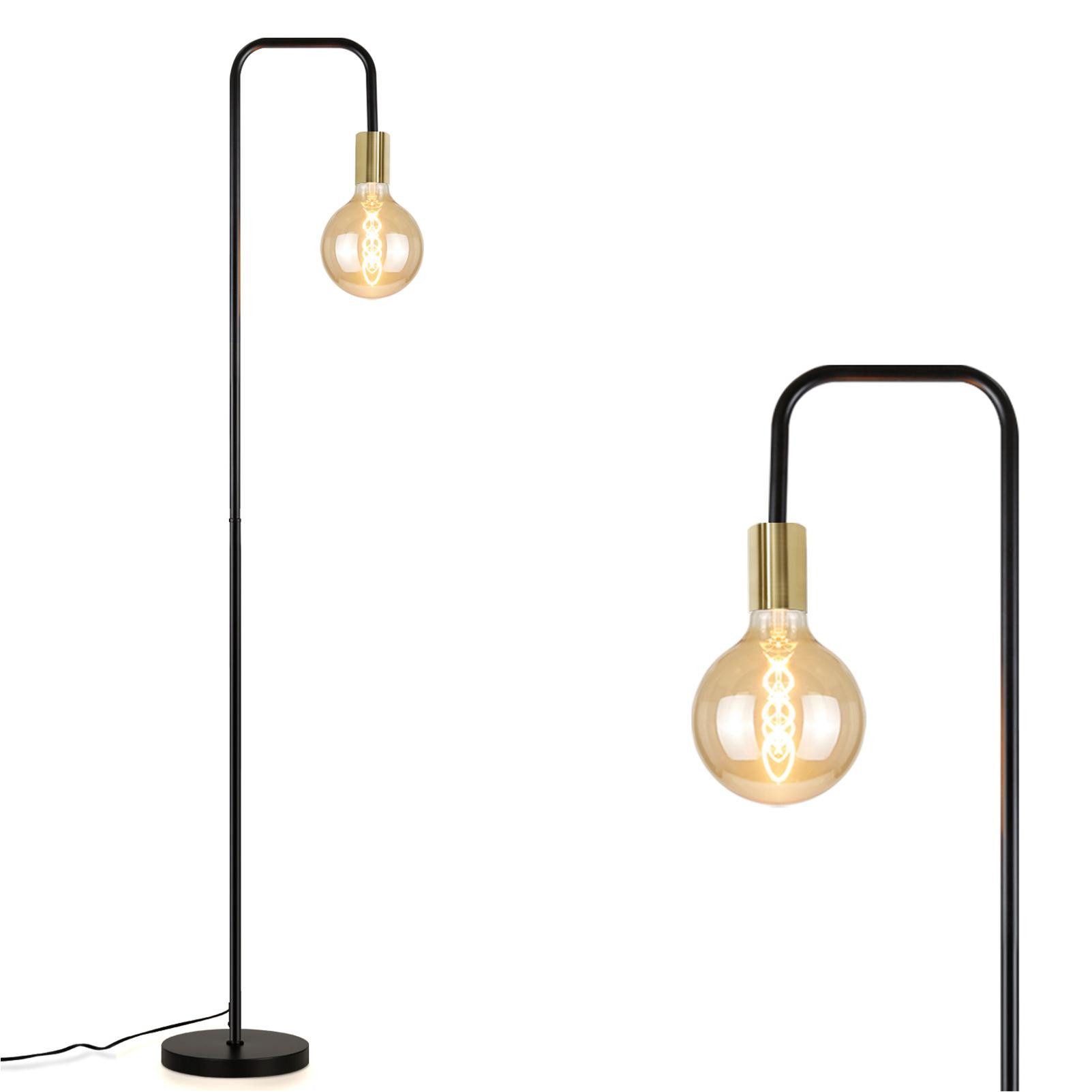 ZMH Stehlampe Schwarz Retro Industrial Lampe Vintage mit Fußschalter E27, o günstig online kaufen