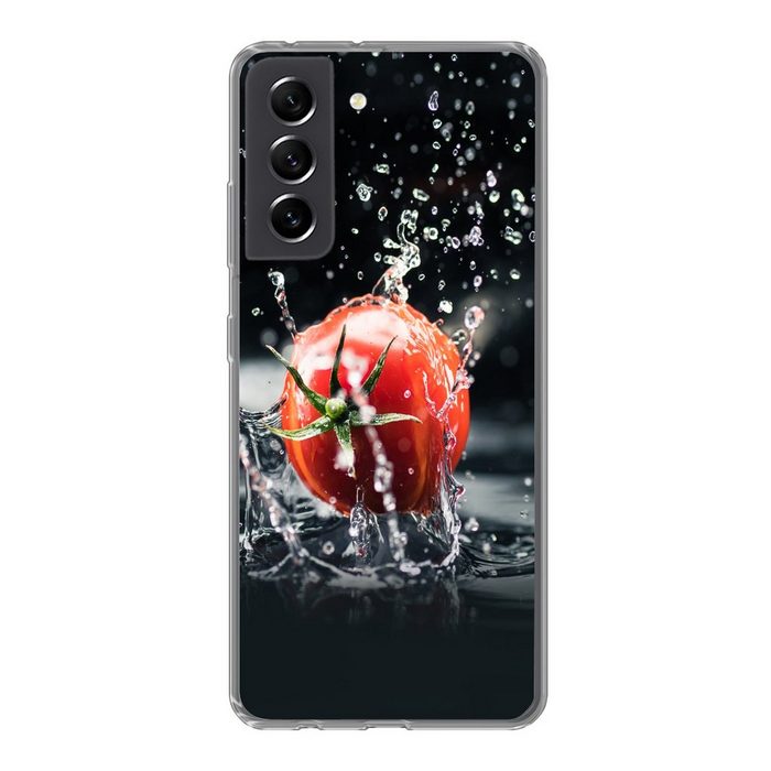 MuchoWow Handyhülle Tomate - Gemüse - Stilleben - Wasser - Rot Phone Case Handyhülle Samsung Galaxy S21 FE Silikon Schutzhülle