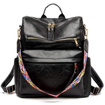 AquaBreeze Cityrucksack Damen Mode Rucksack Handtasche (Umhängetasche und Schultertasche aus PU-Leder Reisetasche), Vielseitiges Design Wandlungsfähige