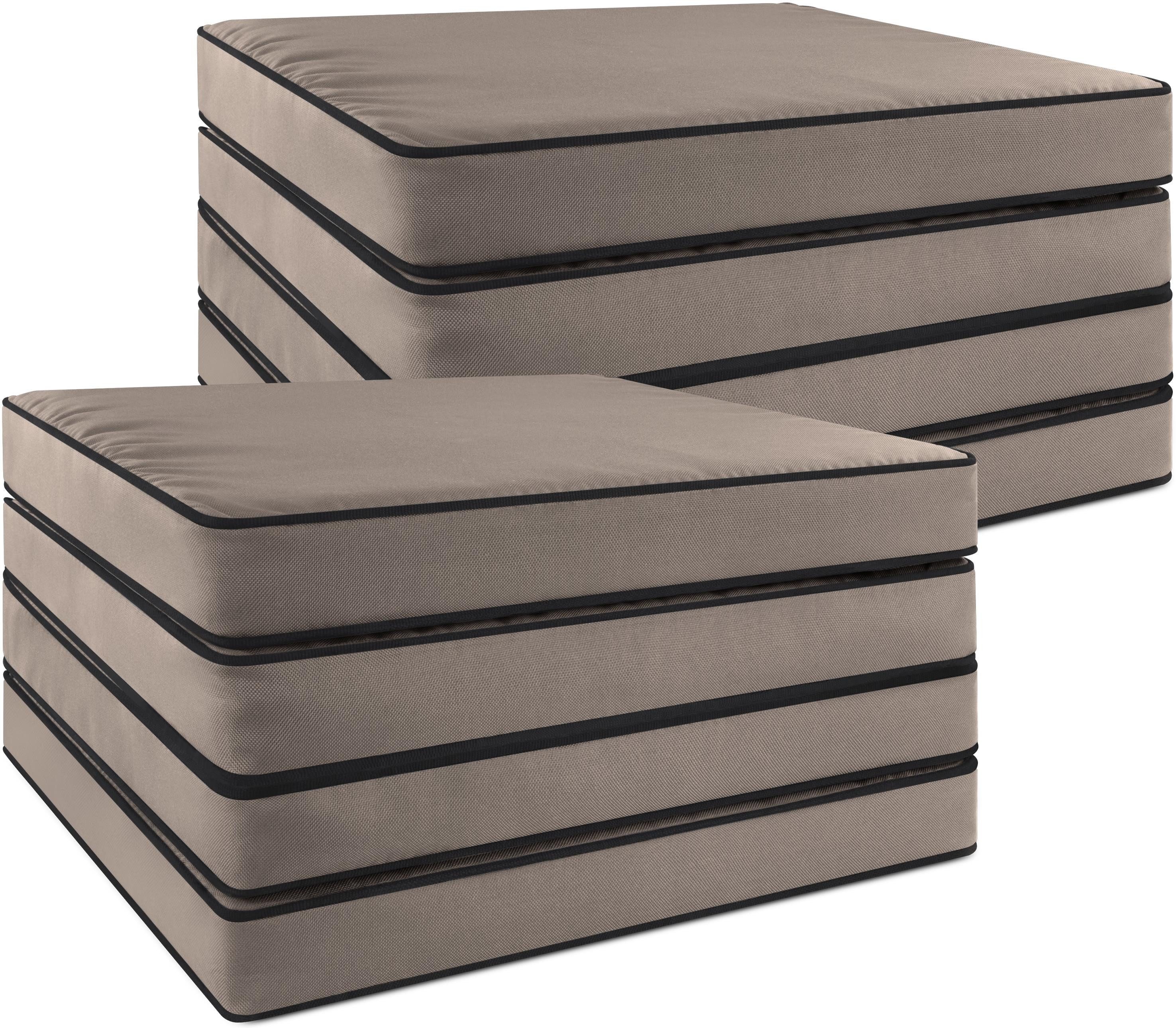 Aspero Sitzauflage 8 Stuhlkissen 40x40 cm Lucca, Gepolsterte und wasserdichte Outdoor Auflage
