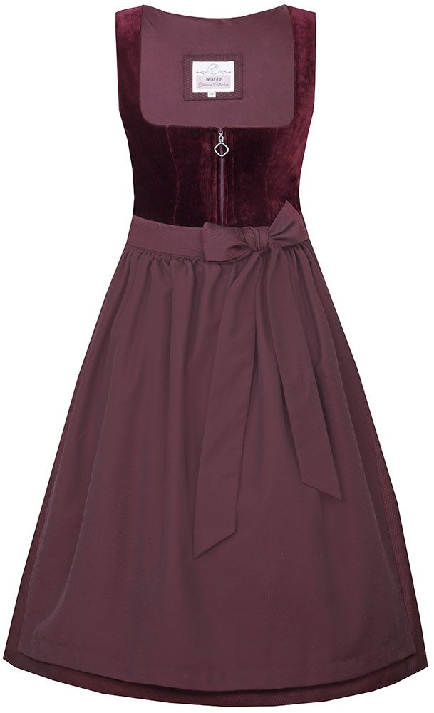 MarJo Dirndl Dirndl Kirchham 65cm Länge bordeaux