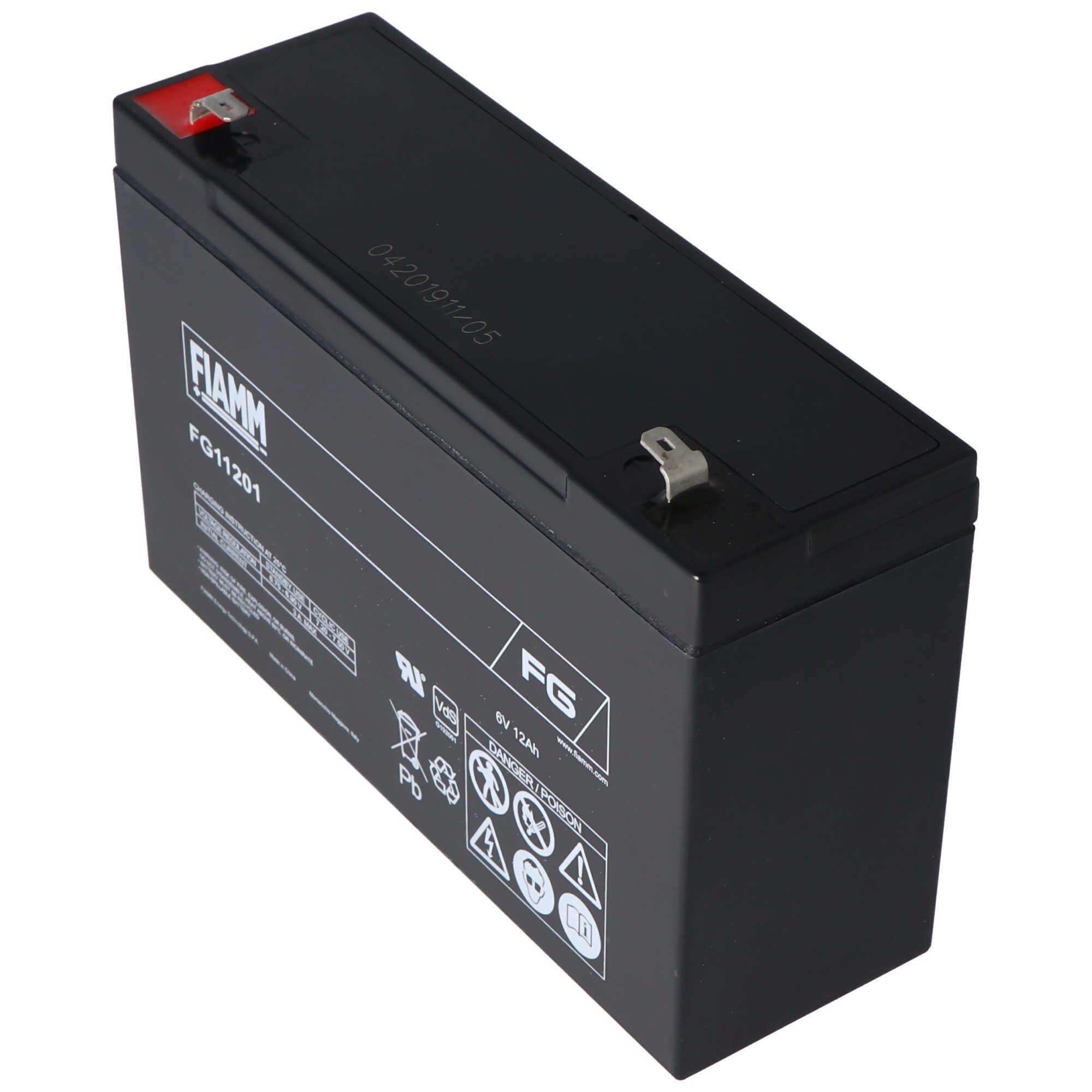Fiamm Fiamm FG11201 Blei Akku 6 Volt 12Ah Akku 12000 mAh (6,0 V)
