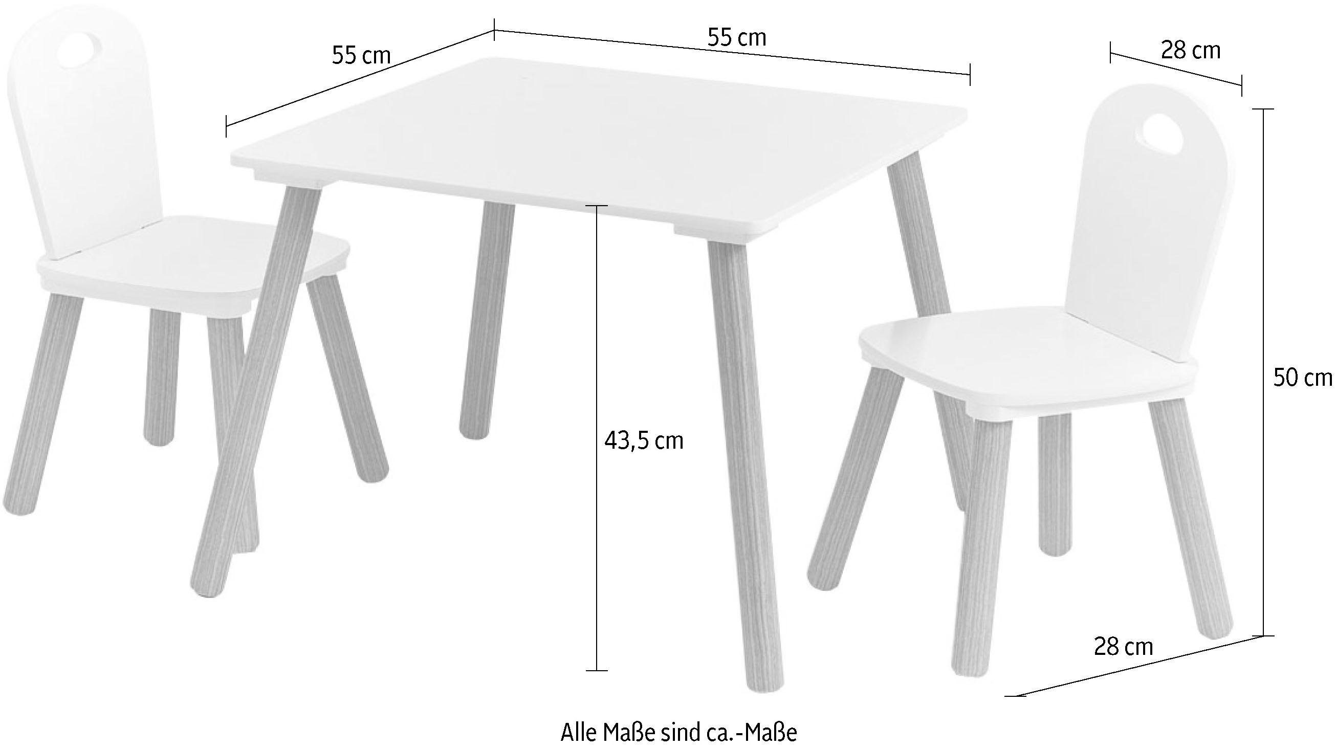 Zeller Present Sitzgruppe Scandi, (Set, Kinder für 3-tlg)