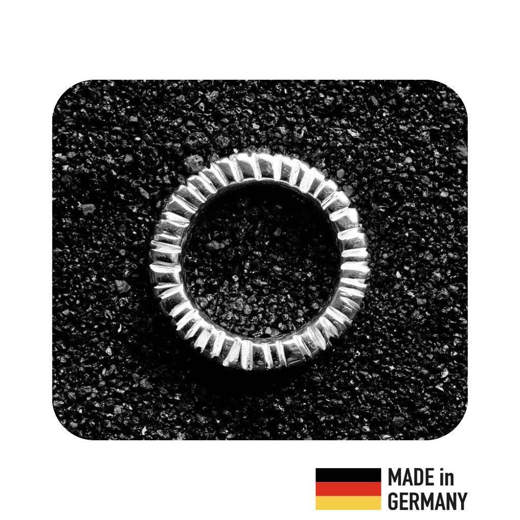 Sternvoll Fingerring Breiter Ring 925 Silber, Skulpturale Textur, Aus Stuttgart, Handgefertigt, 925 Silber, Skulpturale Textur, Nickel-frei