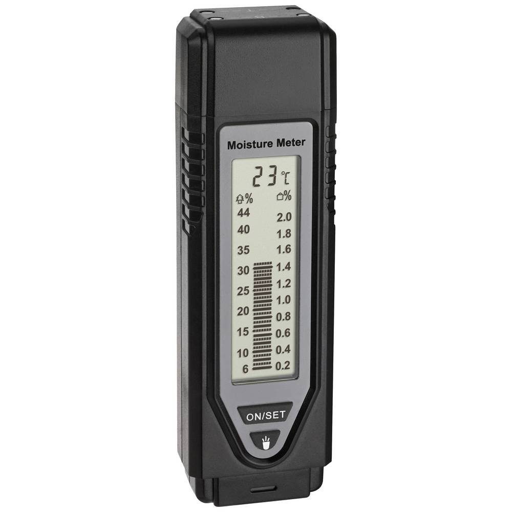TFA Dostmann Feuchtigkeitsmesser Materialfeuchtemessgerät mit Temperaturanzeige, Werksstandard (ohne Zertifikat)