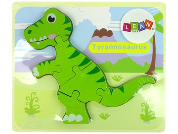 LEAN Toys Puzzle Dinosaurier Puzzle Isanosaurus Holzpuzzle Stapeln Freizeit Spielzeug, Puzzleteile