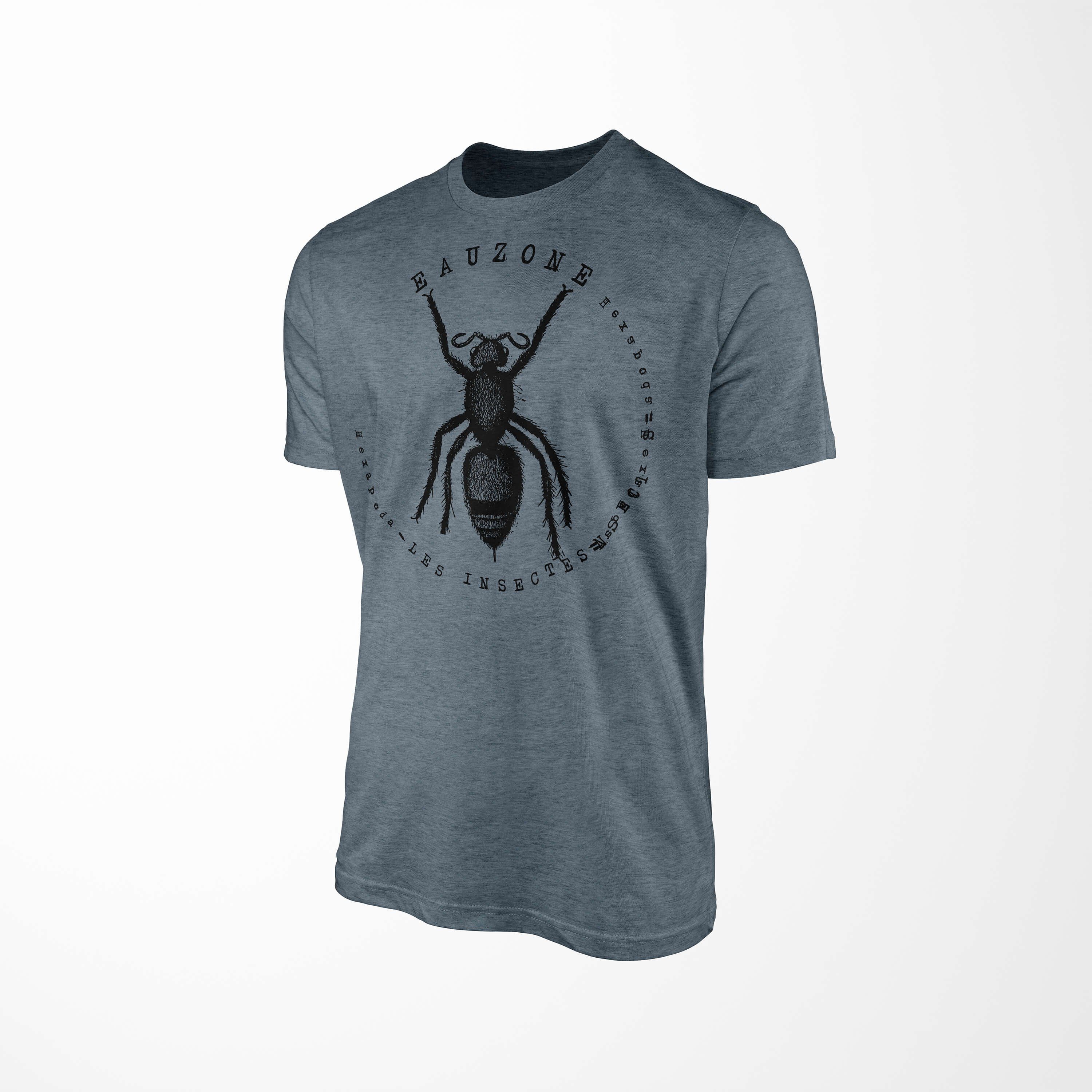 T-Shirt Herren Ant Indigo Velvet Art Sinus Hexapoda T-Shirt