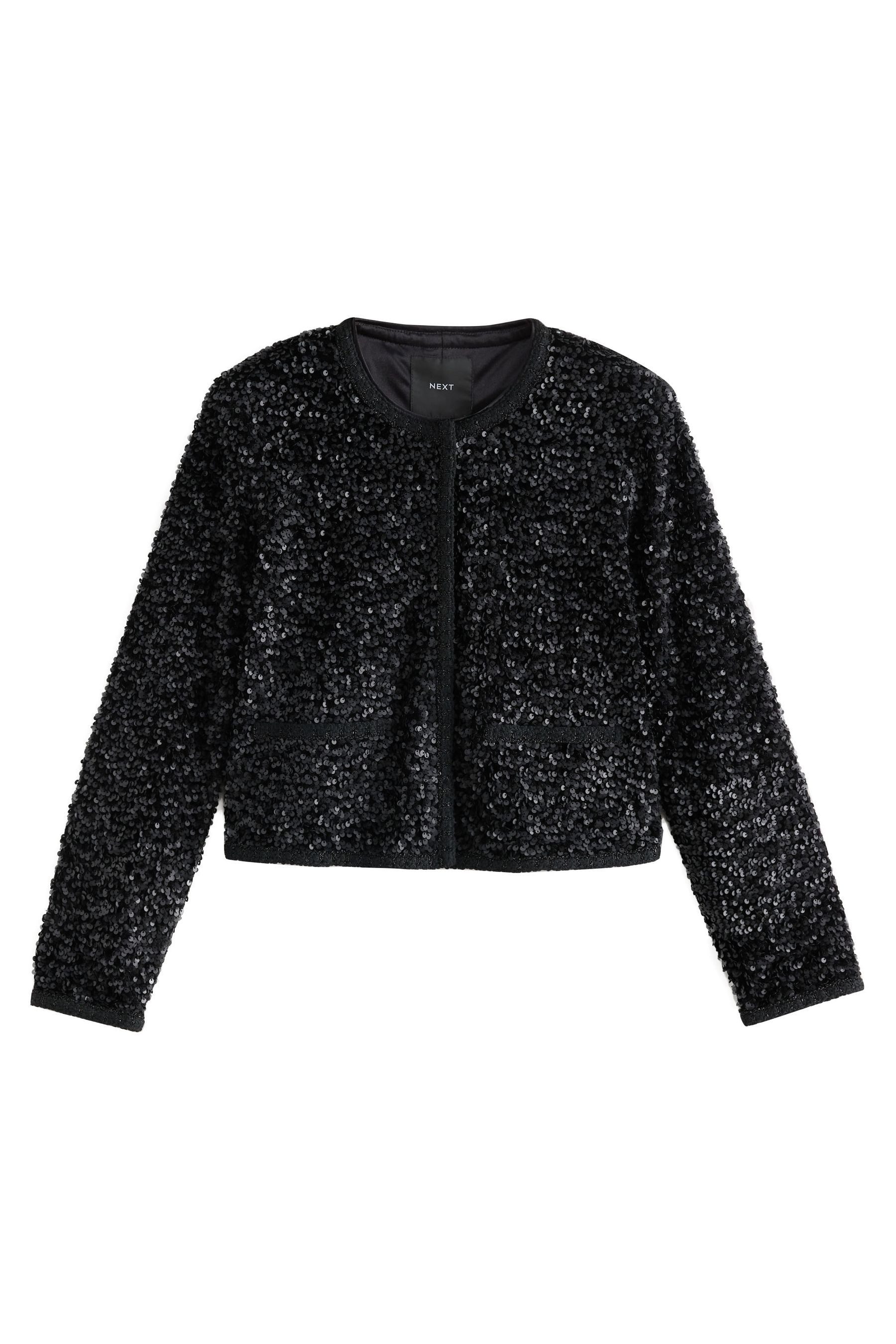Next Jackenblazer Verzierte Samtjacke mit Pailletten (1-tlg) günstig online kaufen