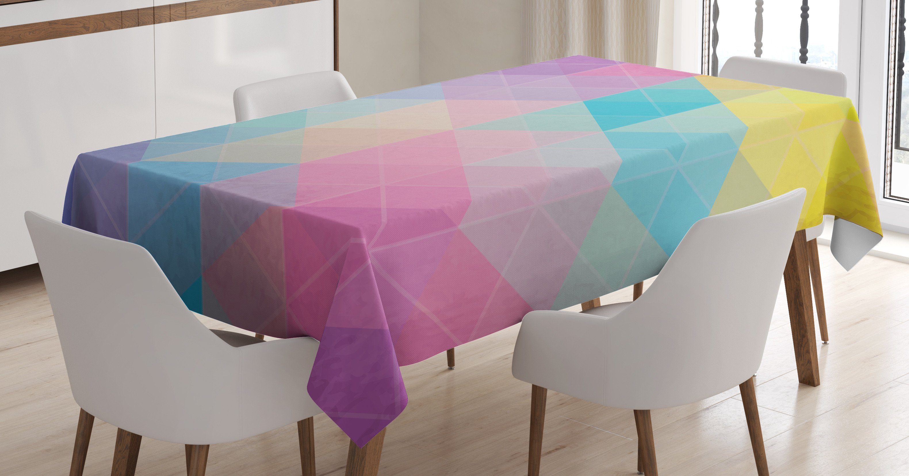 Farben, Klare Dreiecke den geeignet Farbfest Farben Waschbar Abakuhaus Bereich Verträumte Außen Tischdecke Für Triangles