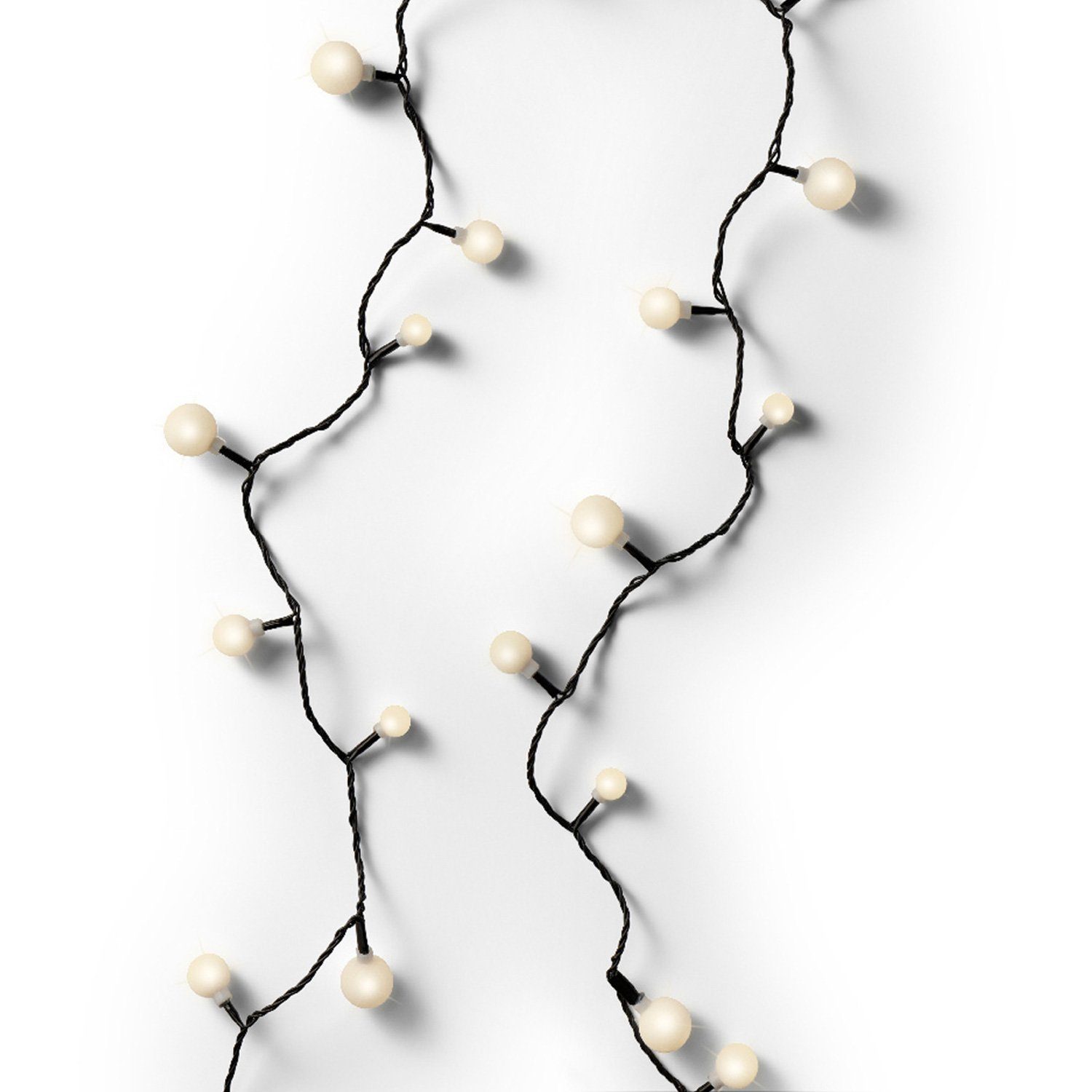 MARELIDA LED-Lichterkette Berry Cherry 120 weiße Kugeln 3 Größen 9m Außen W günstig online kaufen