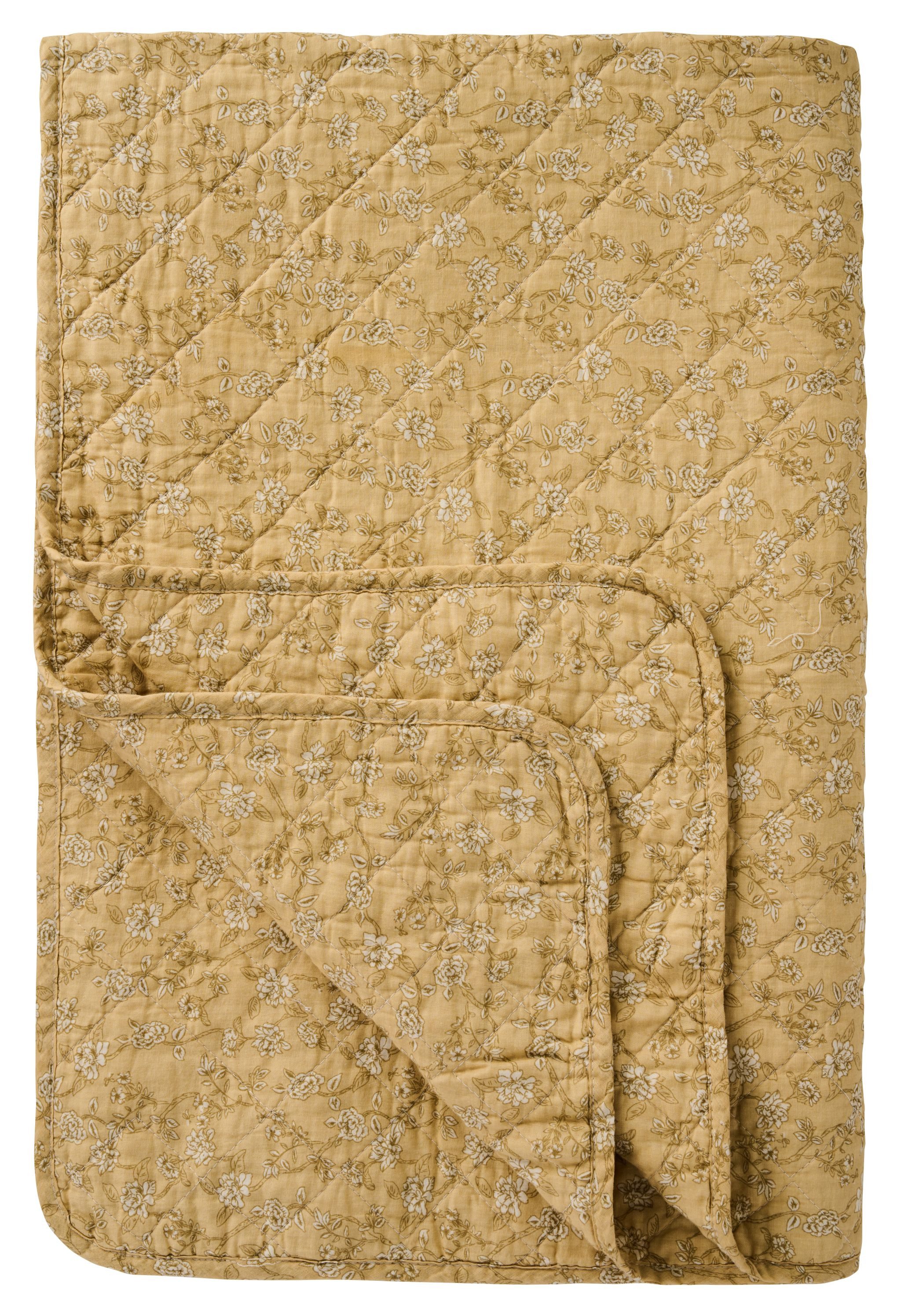 Ib Laursen Tagesdecke Ib Laursen Decke Quilt Tagesdecke Überwurf 180x130cm Blumenranken