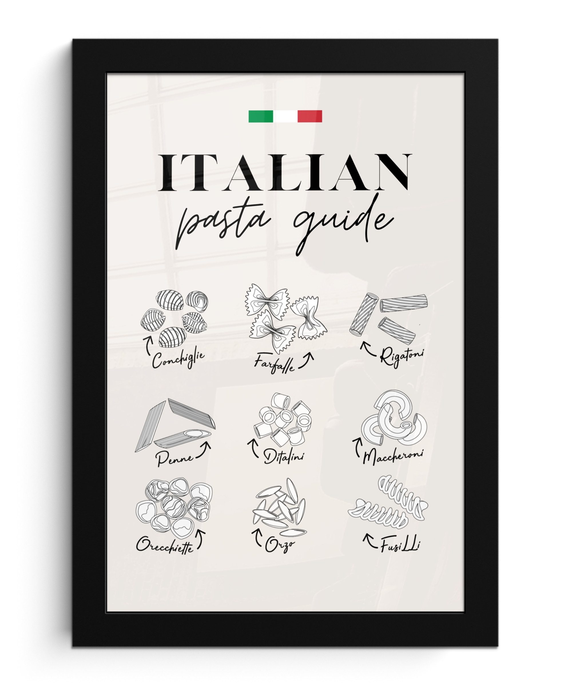 MuchoWow Poster Nudelarten - Italien - günstig online kaufen