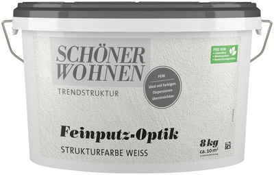 SCHÖNER WOHNEN-Kollektion Wand- und Deckenfarbe »Feinputz-Optik fein«, weiß, Strukturfarbe mit feiner Körnung - allergikergeeignet