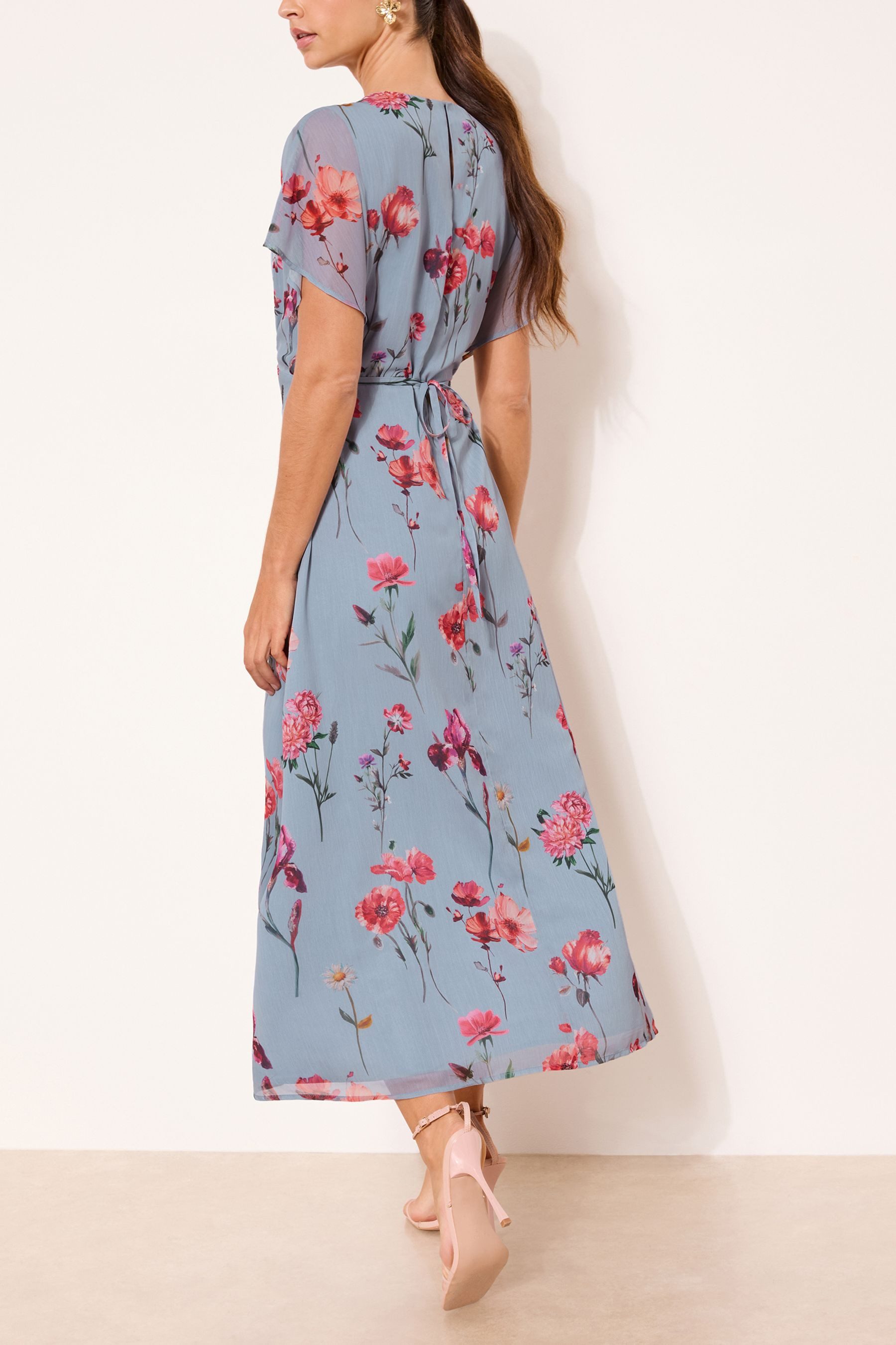 LIPSY Midikleid Geblümtes Midikleid aus Webmaterial, Regular (1-tlg)