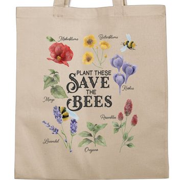 Shirtracer Umhängetasche Save the bees - Rettet die Bienen, Blumen & Blüten Kleider
