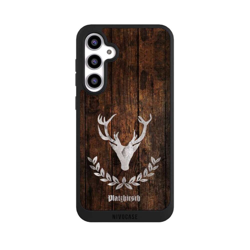 Handyhülle Hirsch Holzoptik Holz Platzhirsch