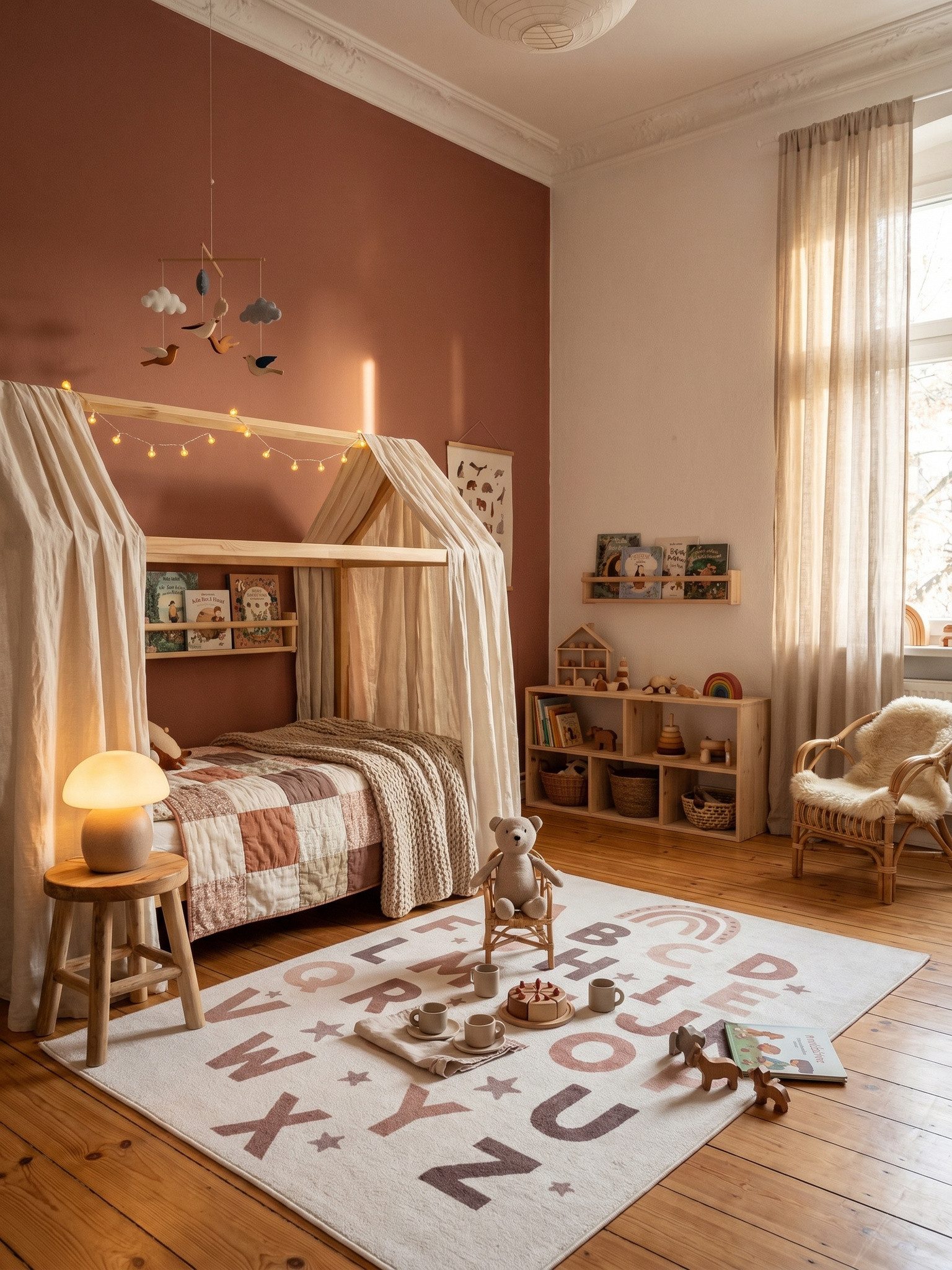 KADIMA DESIGN Kinderteppich TINO Kinderteppich Waschbar Kinderzimmer Schadstoffgeprüft, Läufer, Höhe: 10 mm, Creme, 80x150 cm, Kinderteppich Waschbar Spielteppi – Bild 3 von 5