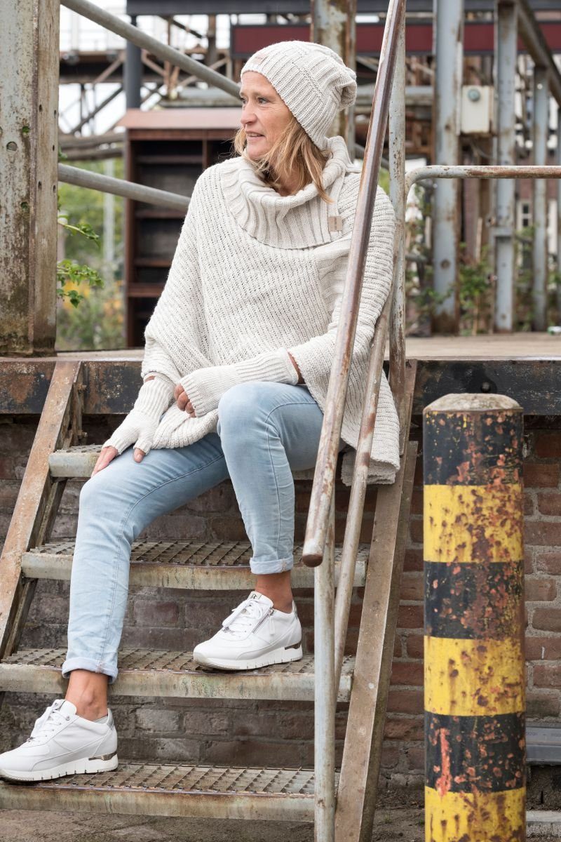 Knit Factory Strickponcho Nicky Ponchos One Size Glatt Beige (1-tlg) modern günstig online kaufen