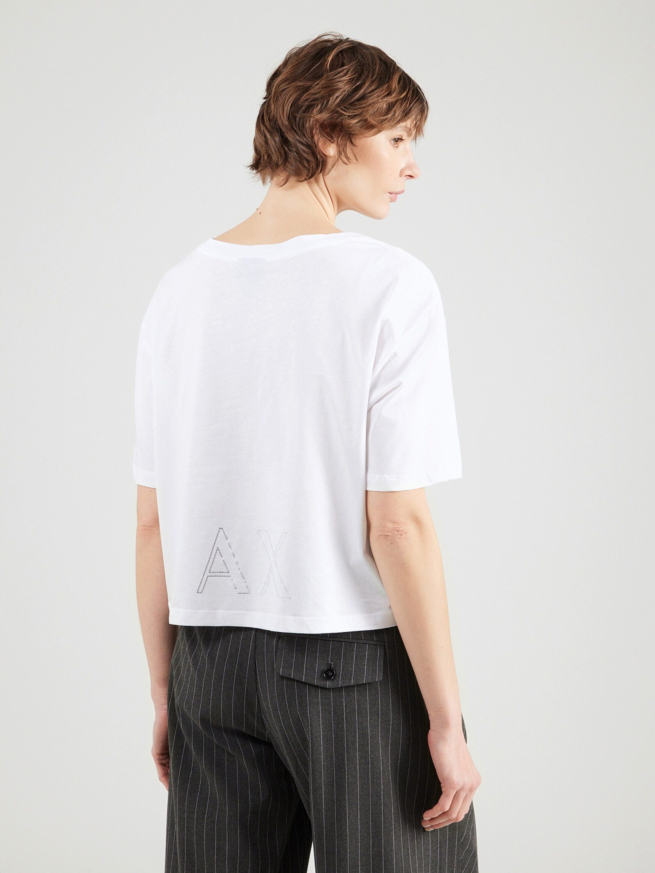 ARMANI EXCHANGE Rundhalsshirt (1-tlg) Ziersteine