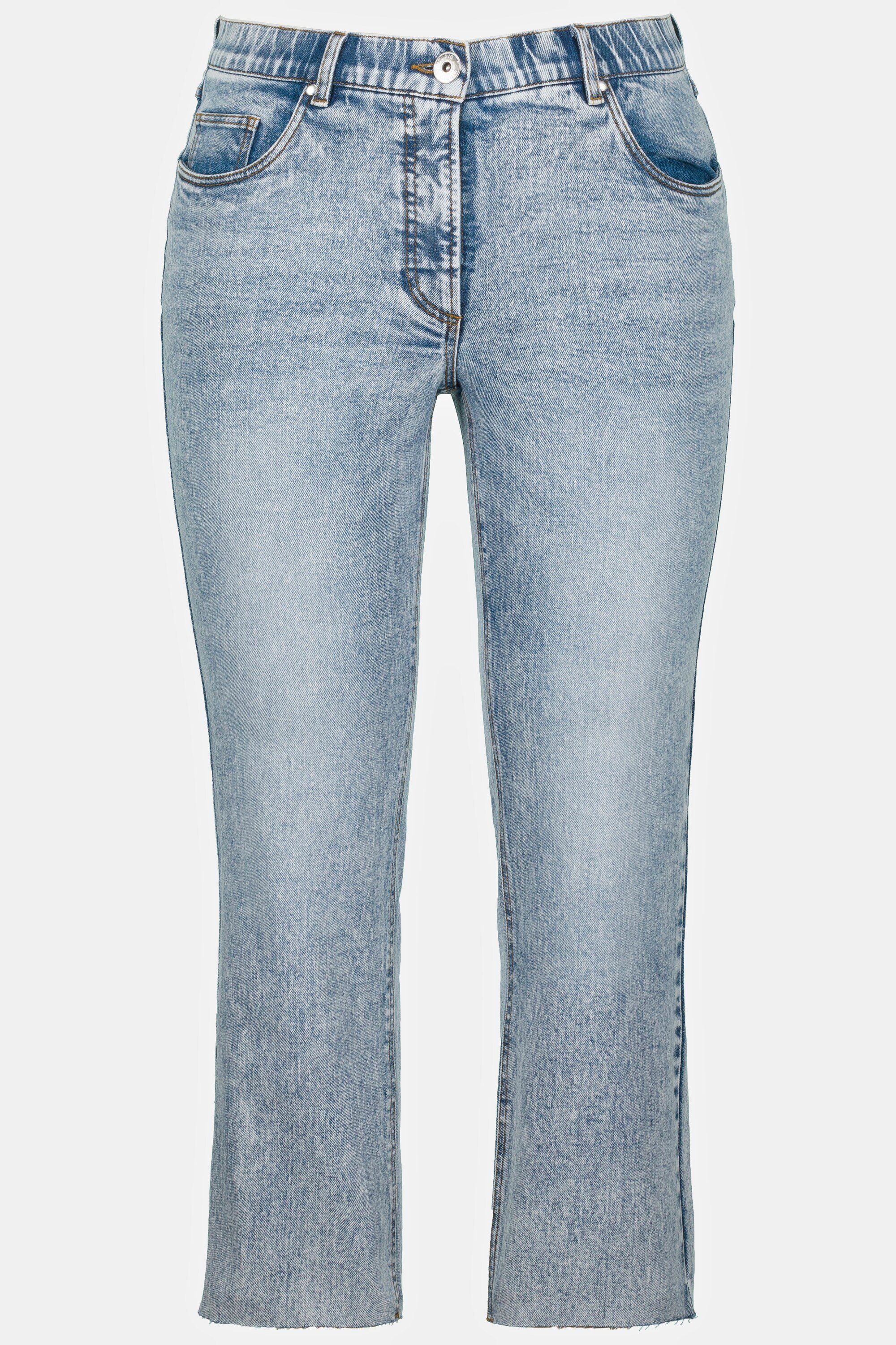 bleached Untold Fransensaum 5-Pocket Studio Fit Funktionshose Jeans Straight