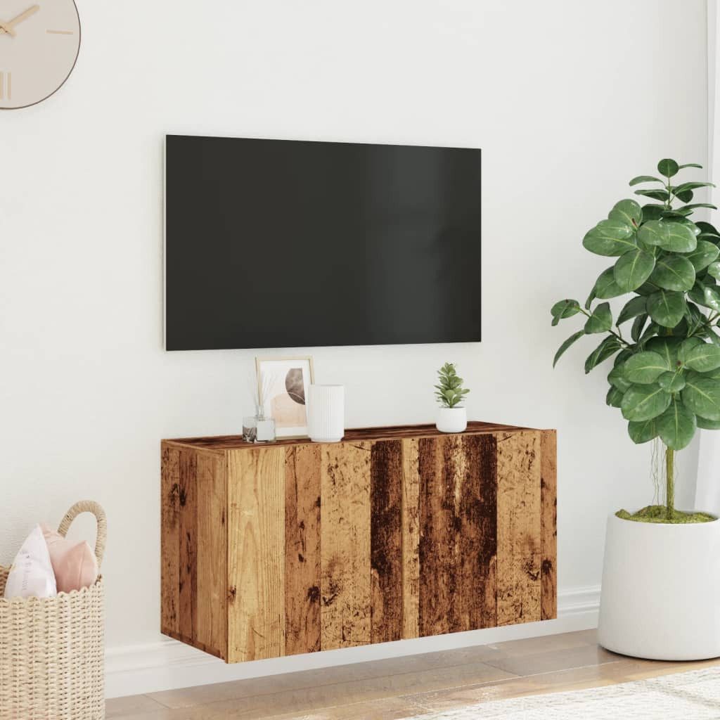 vidaXL Hängeschrank NA Sideboard Wandschrank Altholz-Optik 80x30x41 cm Hängeschrank