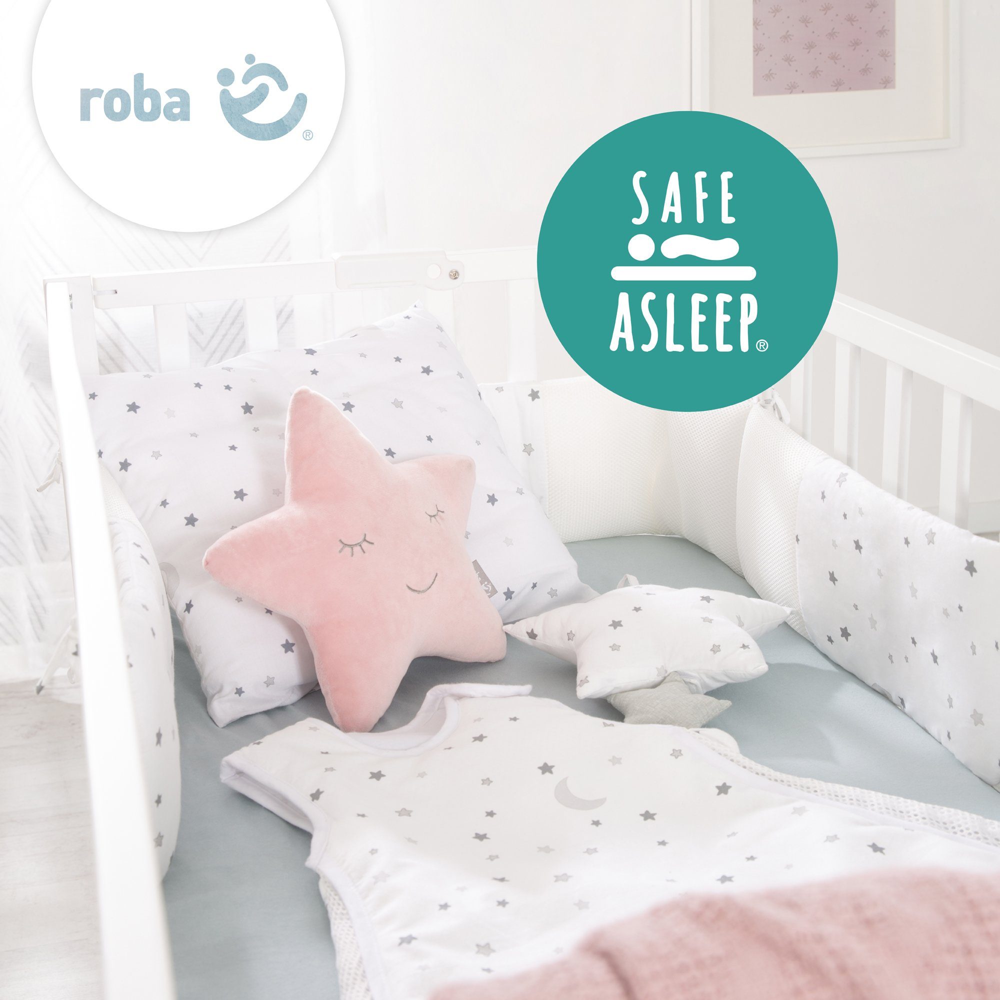 hoch, Babymatratze safe cm - roba®, 5.5 Balance, für asleep® optimales Schlafklima Babybettmatratze, Air