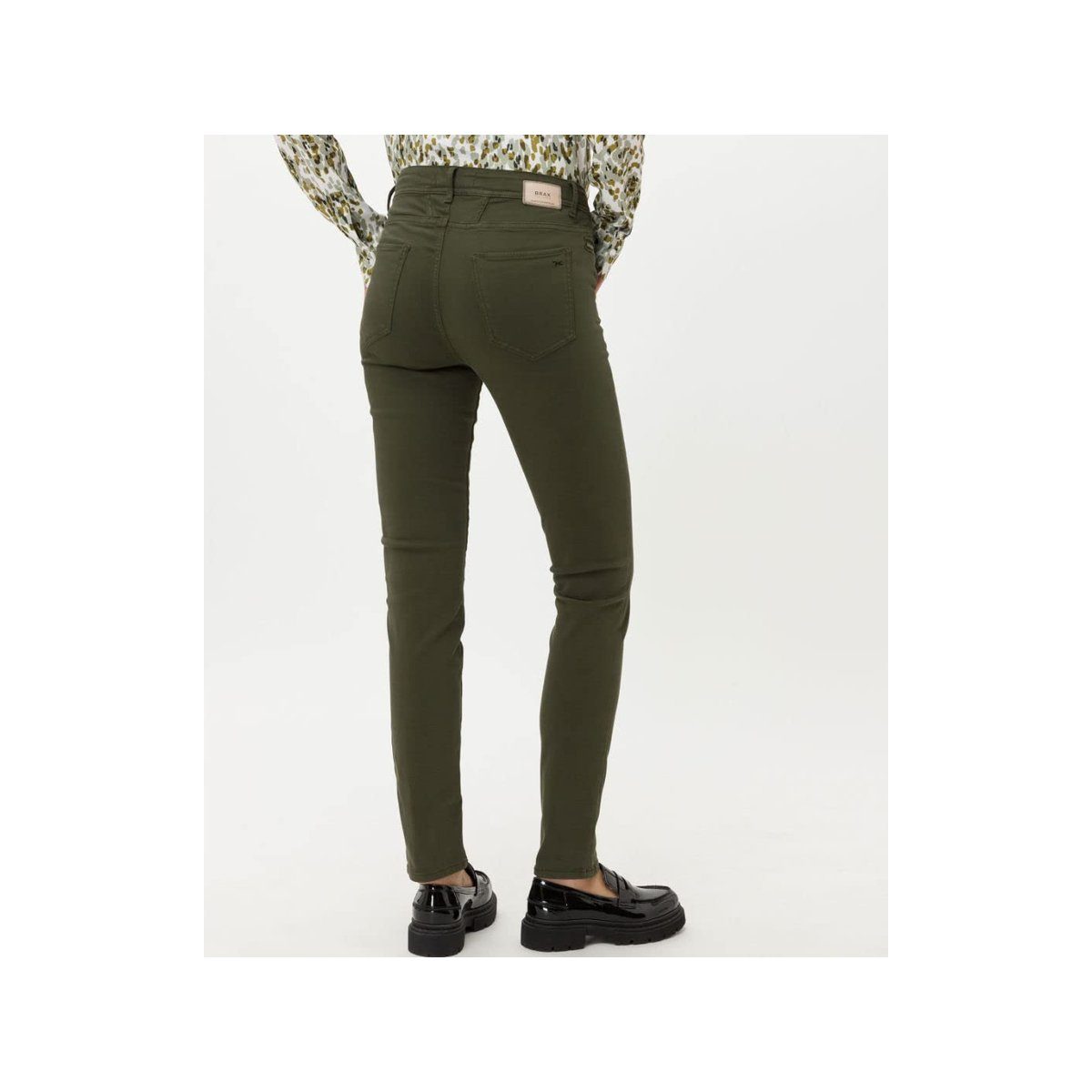 Brax uni (1-tlg) grün 5-Pocket-Jeans