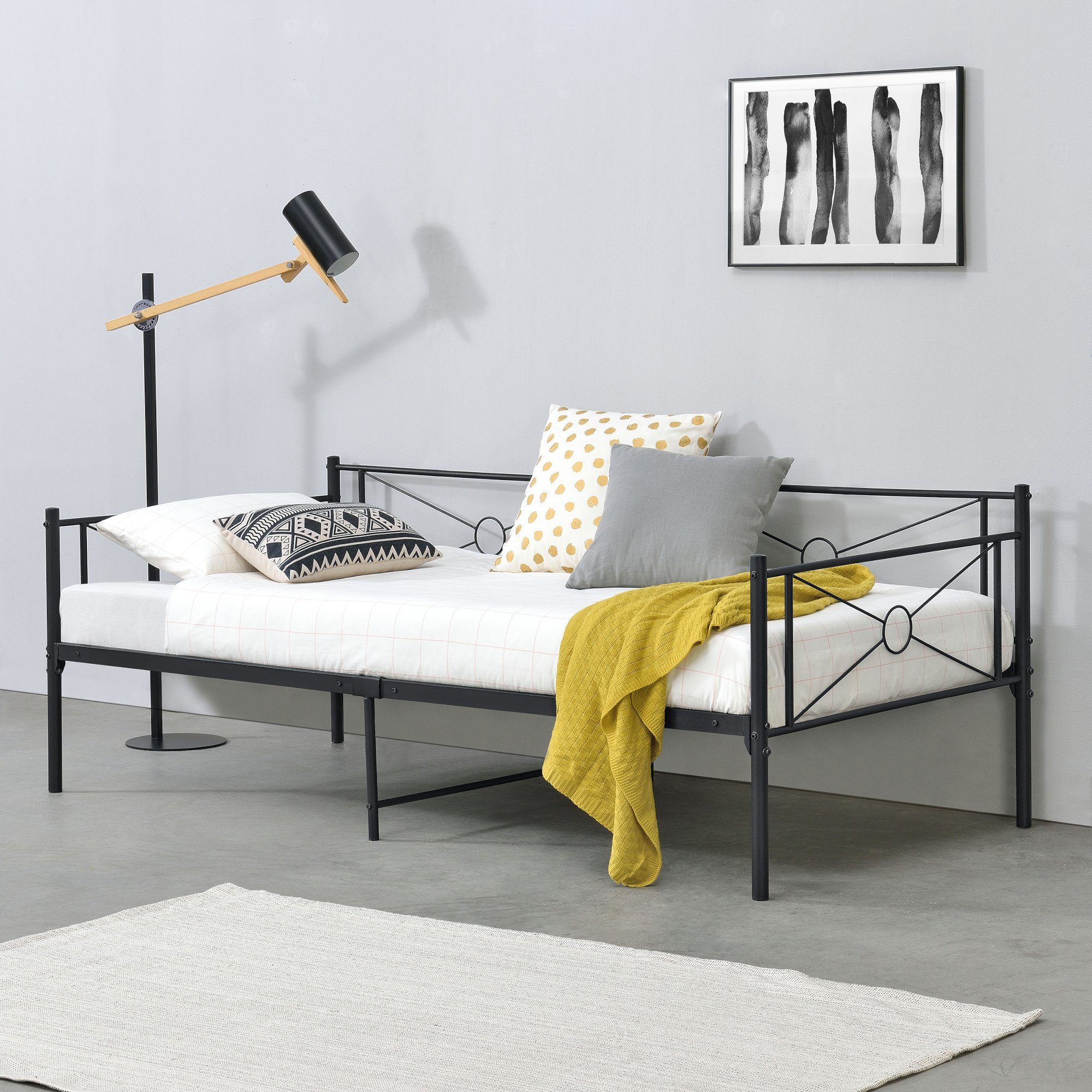 en.casa Metallbett, »Alvesta« Einzelbett 90x200cm aus günstig online kaufen