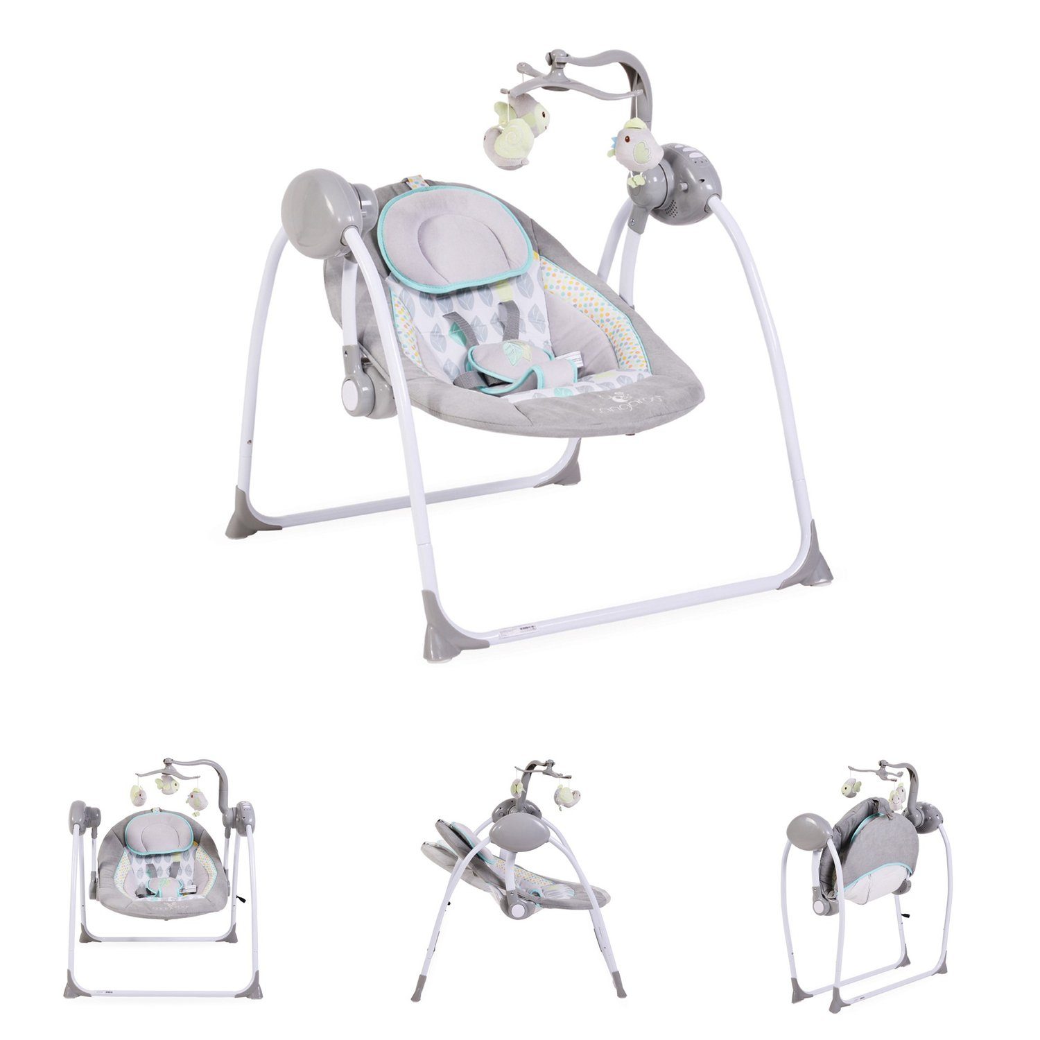 Moni Babywippe Babywippe Swing+, mit Musikfunktion, regulierbare Lautstärke, Zeitschaltuhr