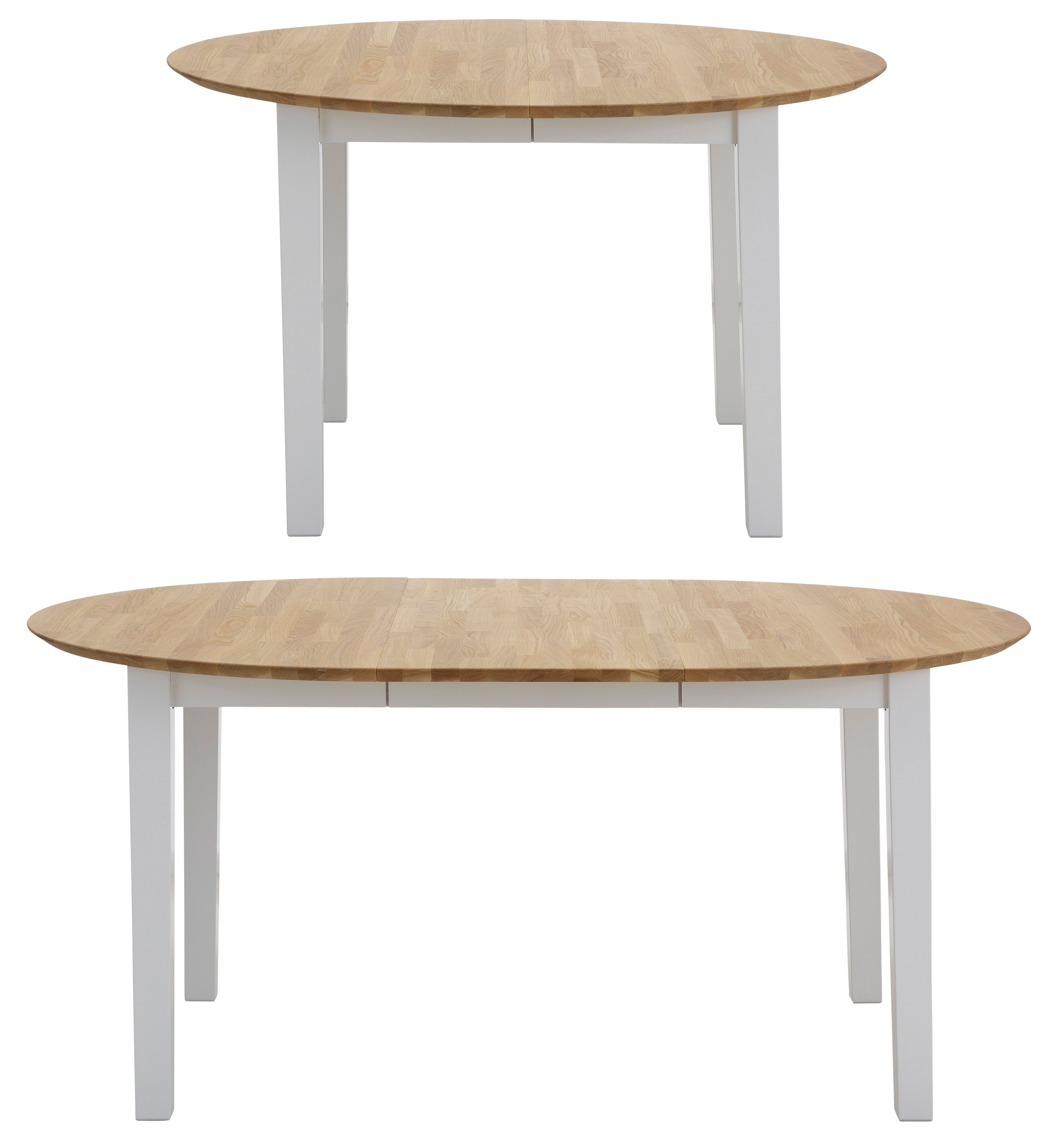 Home affaire Esstisch Time Massivholz FSC Holztisch, Durchmesser 120 cm, mit Auszugsfunktion, Küchentisch, Bestseller