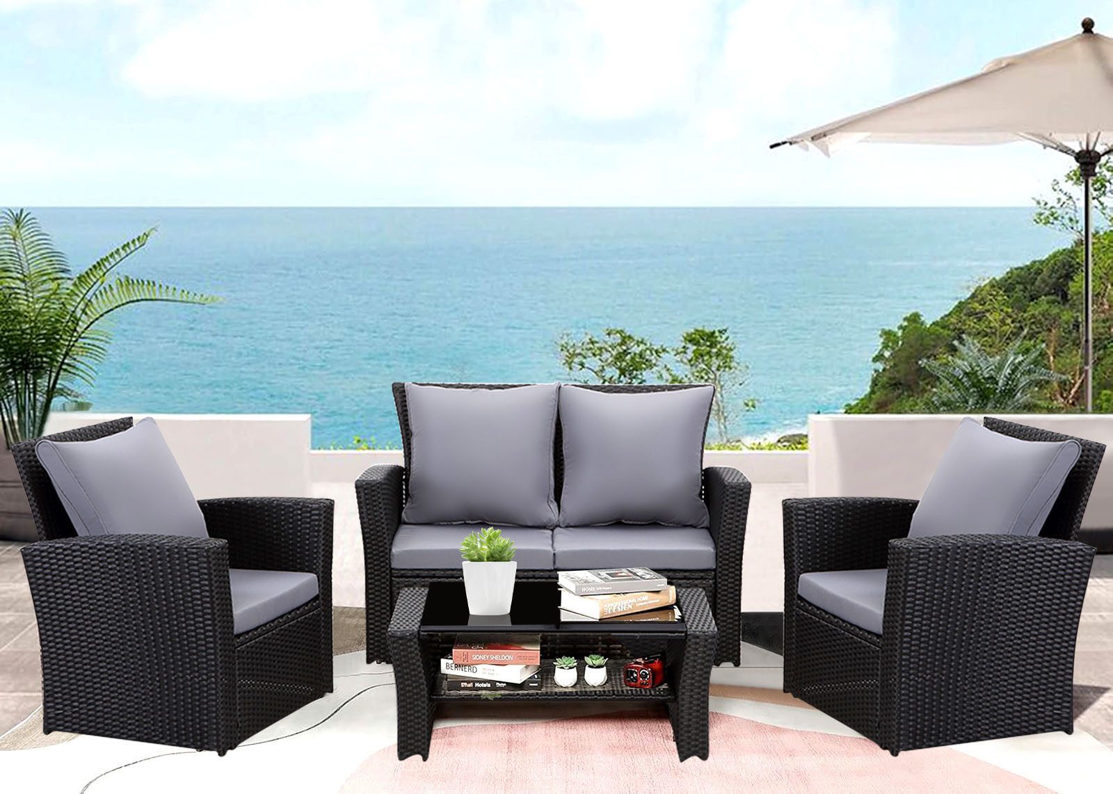 MeXo Gartenlounge-Set Gartenmöbel Set aus handgefertigtem günstig online kaufen