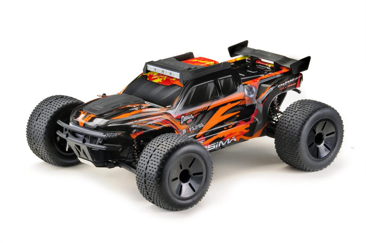 Absima RC-Auto Green Power Elektro High Speed Cars HOT SHOT 3.4 BRUSHLESS 2-3S (fertig aufgebaut), mit neuster 2,4 GHz Fernsteuerung und LED Beleuchtung